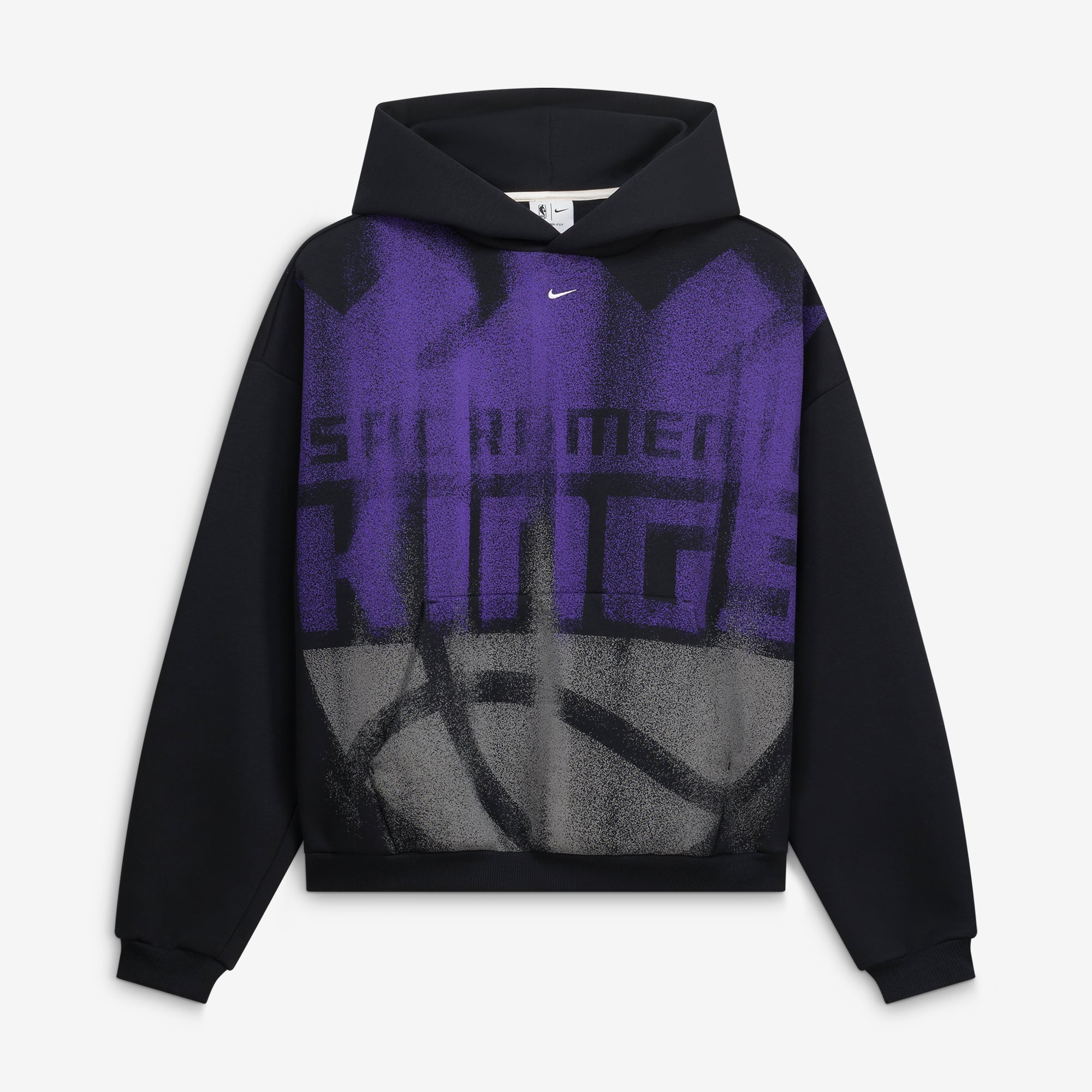 Men's Nike Black Sacramento Kings 2026/27 Standard Issue Practice Icon Fleece Pullover Hoodie