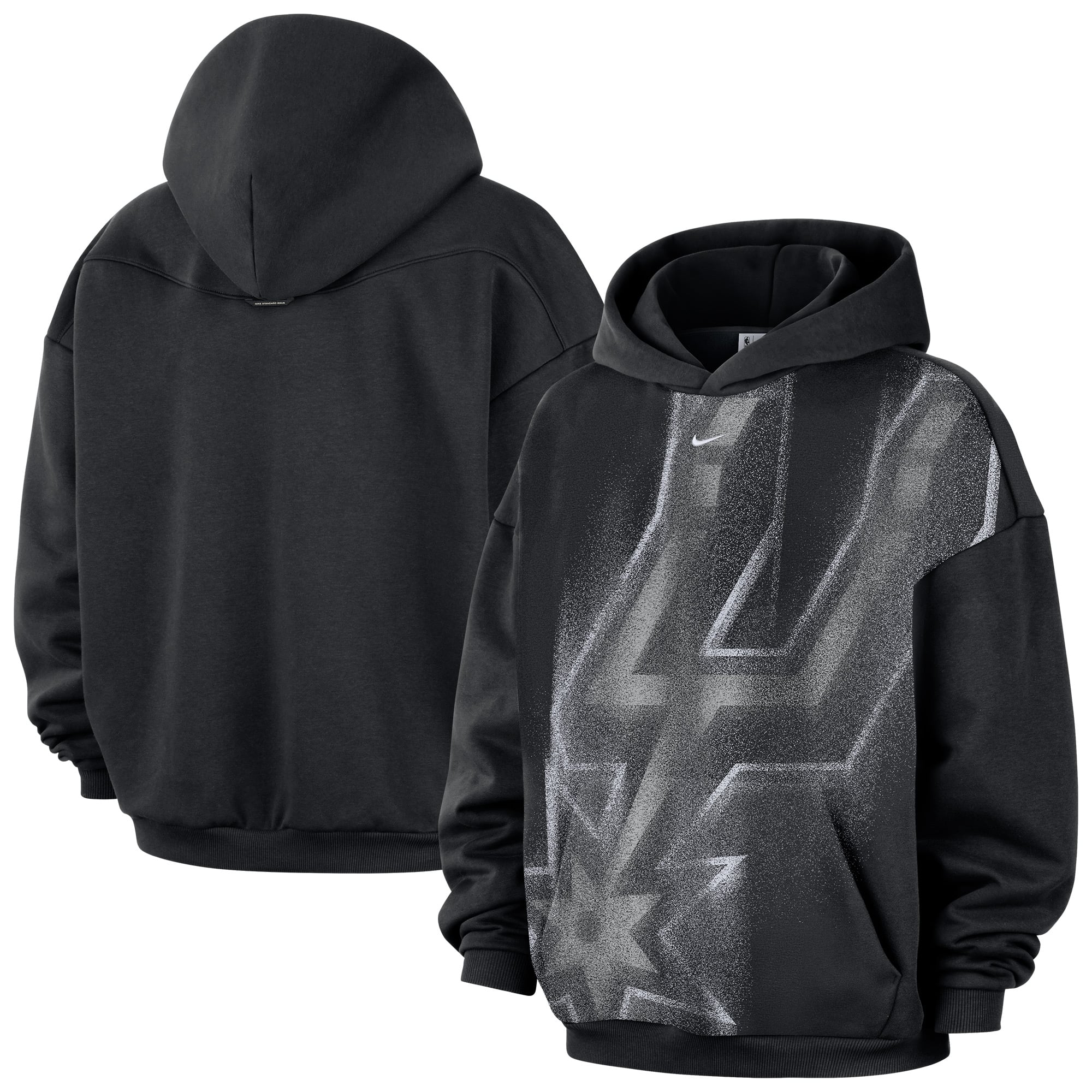 Men's Nike Black San Antonio Spurs 2026 Standard Issue Practice Icon Fleece Pullover Hoodie