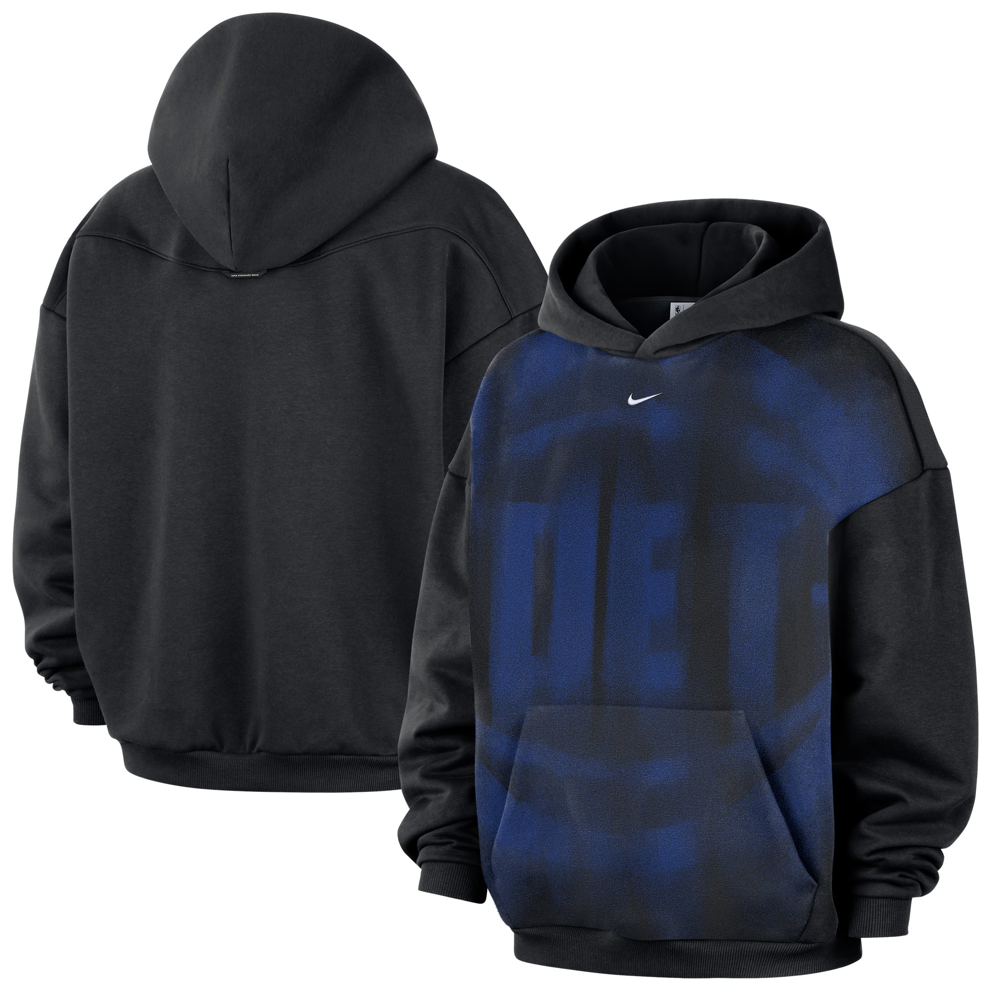 Men's Nike Black Detroit Pistons 2026/27 Standard Issue Practice Icon Fleece Pullover Hoodie