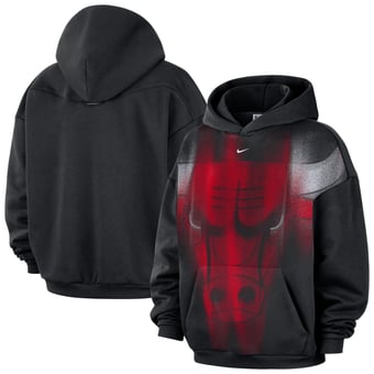 Men's Nike Black Chicago Bulls 2026 Standard Issue Practice Icon Fleece Pullover Hoodie