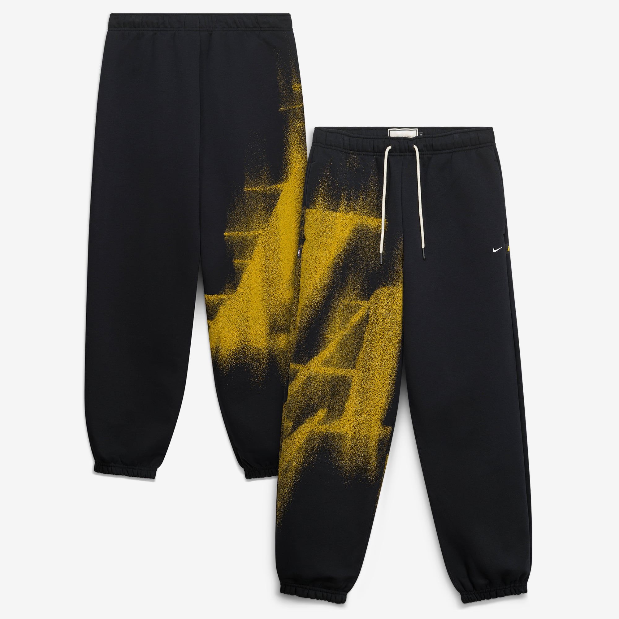 Men's Nike Black Los Angeles Lakers 2026/27 Standard Issue Practice Icon Fleece Tapered Pants