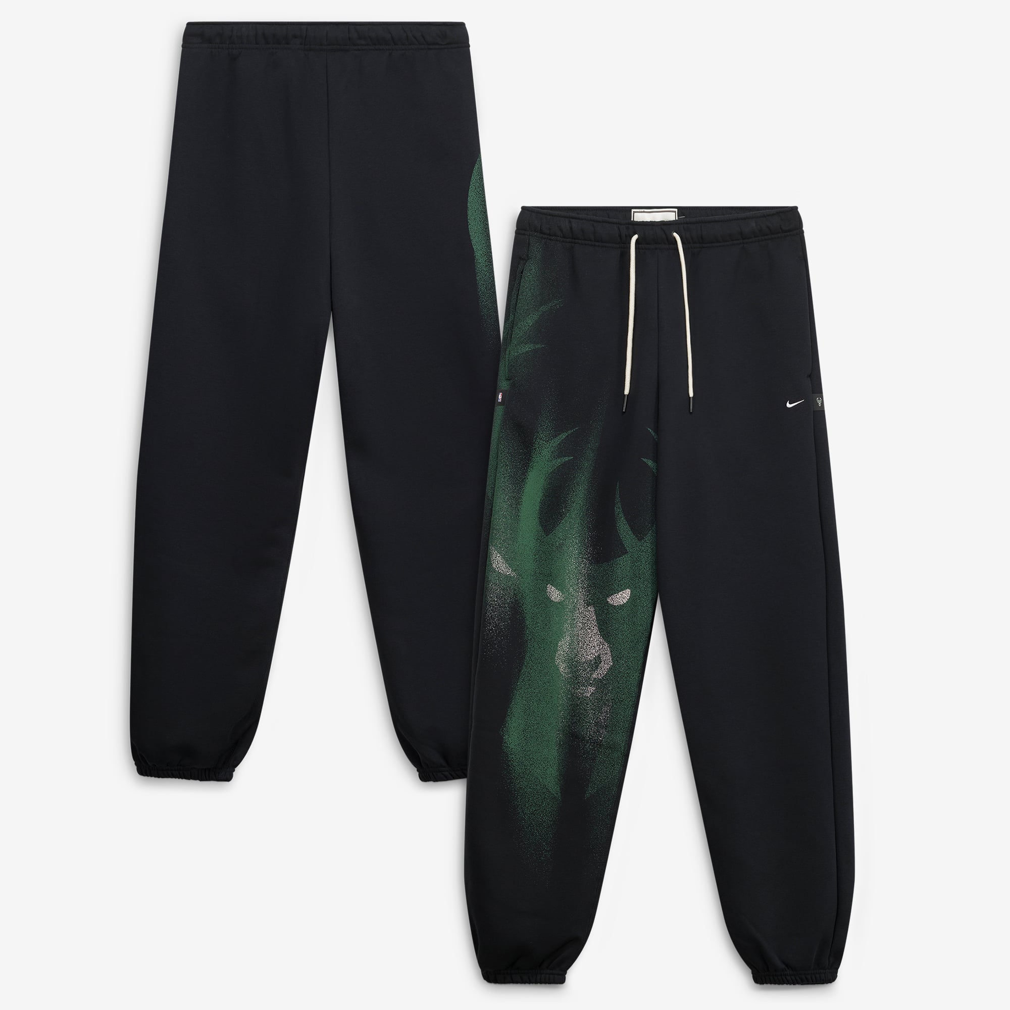 Men's Nike Black Milwaukee Bucks 2026/27 Standard Issue Practice Icon Fleece Tapered Pants