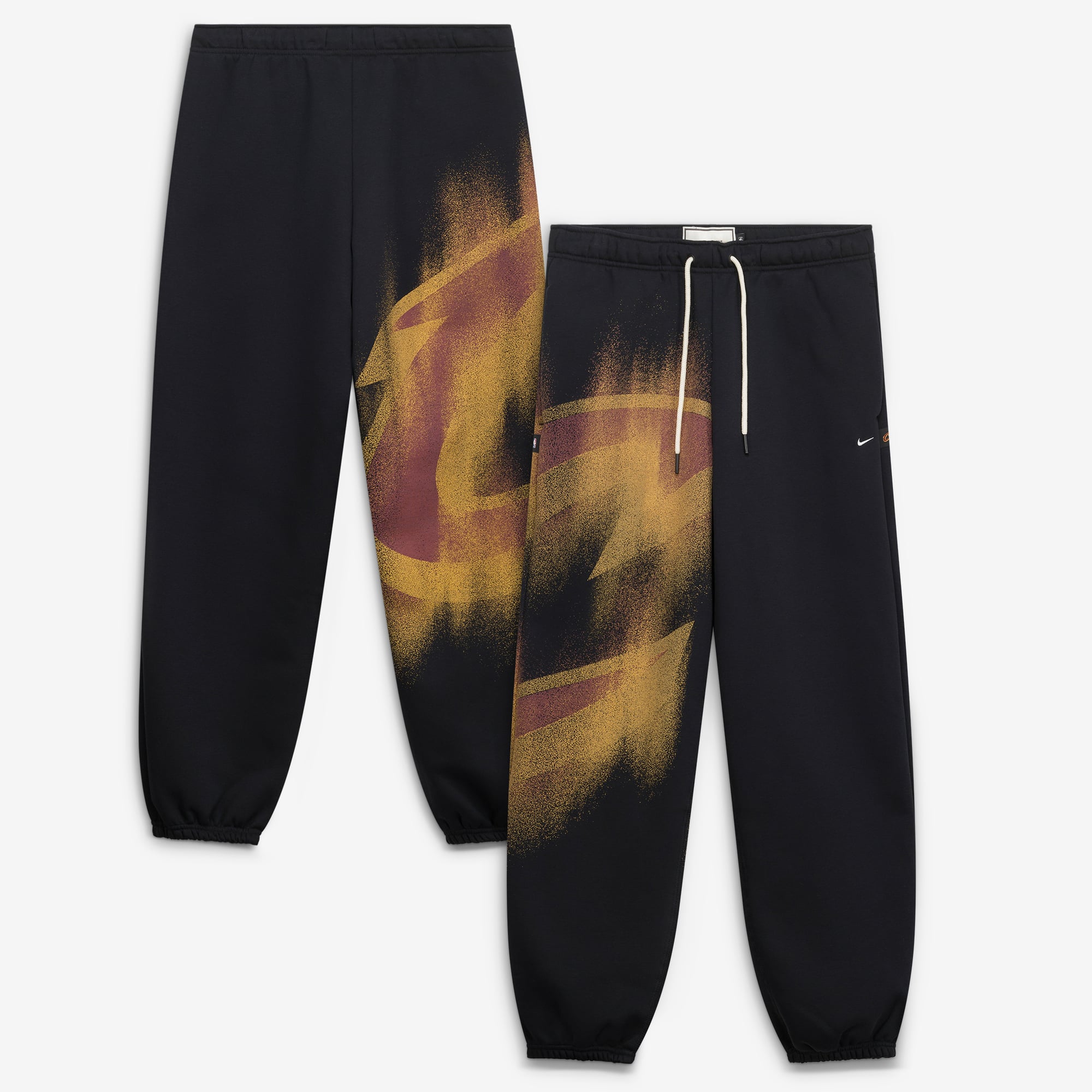 Men's Nike Black Cleveland Cavaliers 2026/27 Standard Issue Practice Icon Fleece Tapered Pants