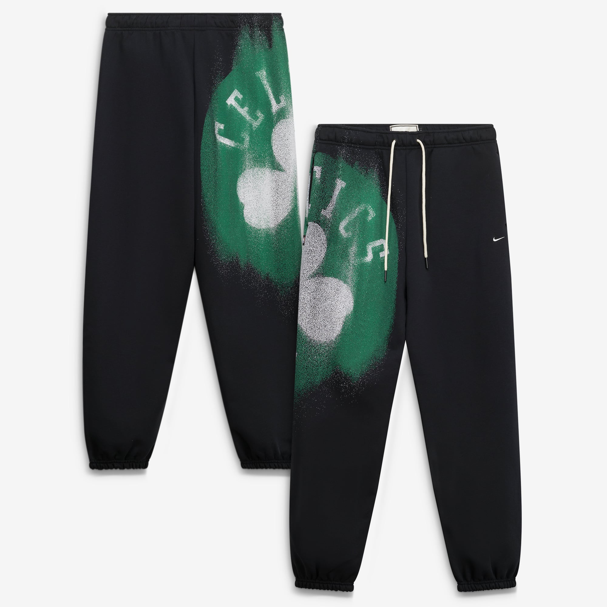 Men's Nike Black Boston Celtics 2026/27 Standard Issue Practice Icon Fleece Tapered Pants