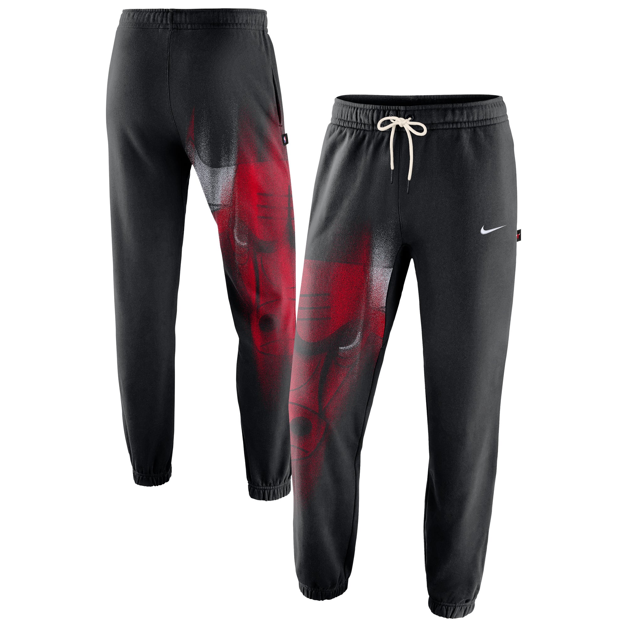 Men's Nike Black Chicago Bulls 2026/27 Standard Issue Practice Icon Fleece Tapered Pants