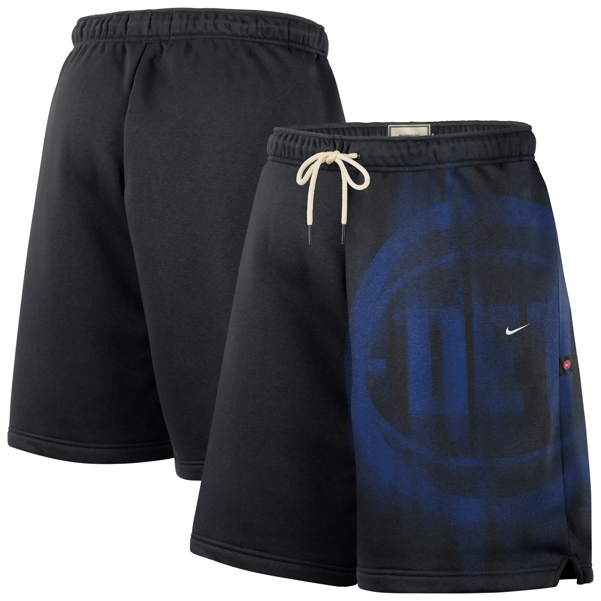 Men’s Nike Black Detroit Pistons 2026 Standard Issue Practice Icon Fleece Shorts