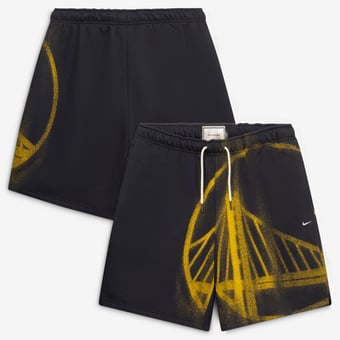 "Men's Nike Black Golden State Warriors 2026/27 Standard Issue Practice Icon 7"" Fleece Shorts"
