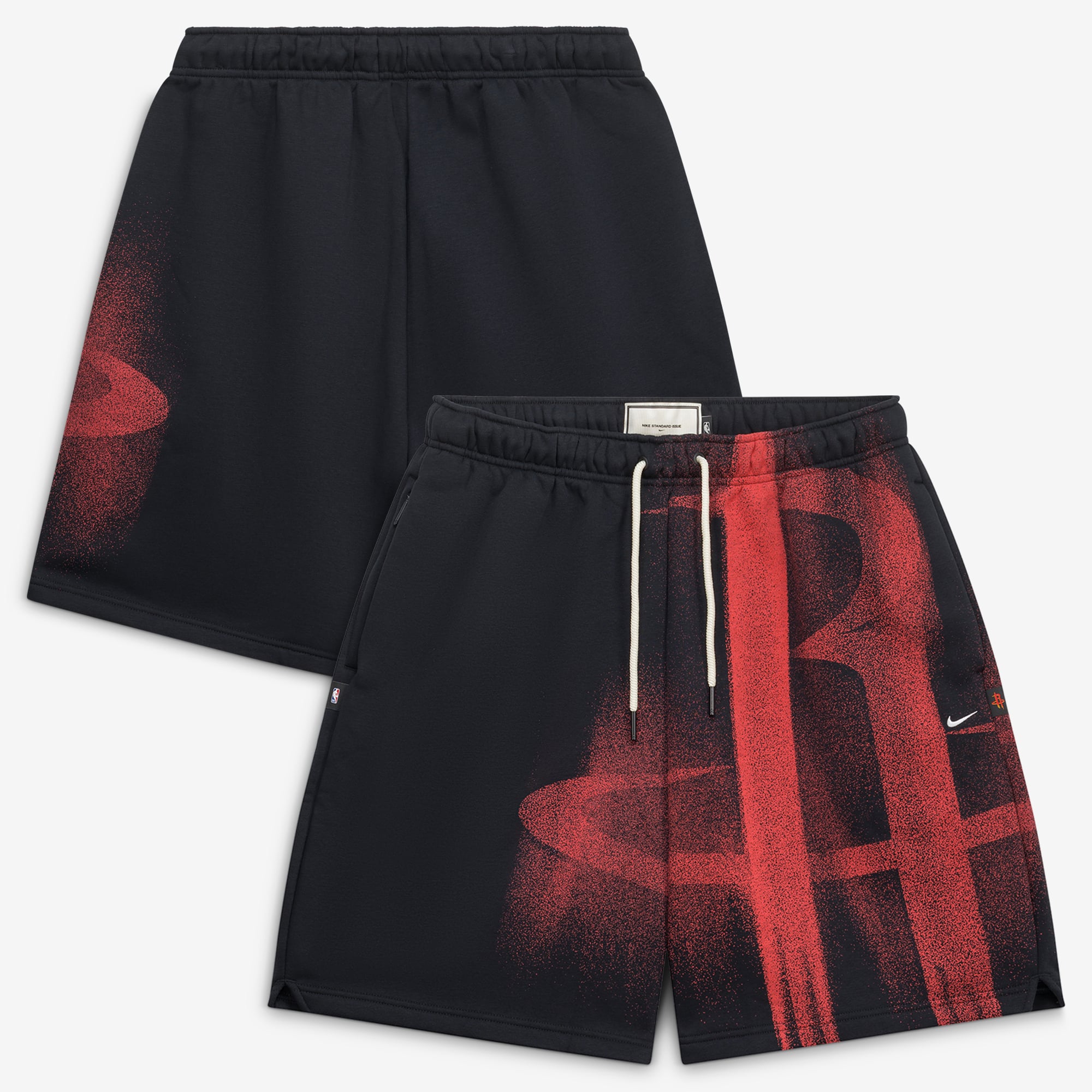 Men's Nike Black Houston Rockets 2026/27 Standard Issue Practice Icon 7" Fleece Shorts