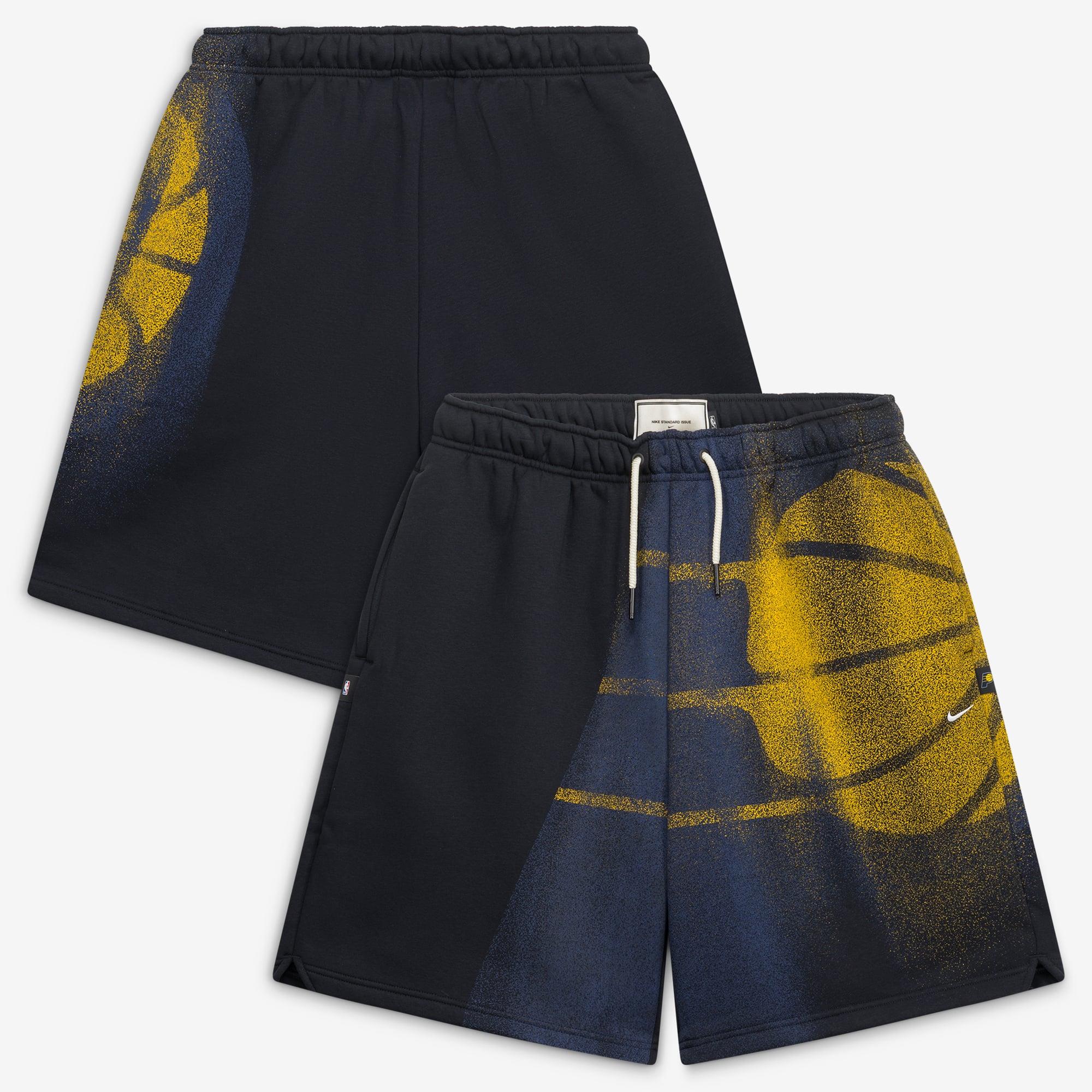 Men's Nike Black Indiana Pacers 2026/27 Standard Issue Practice Icon 7" Fleece Shorts
