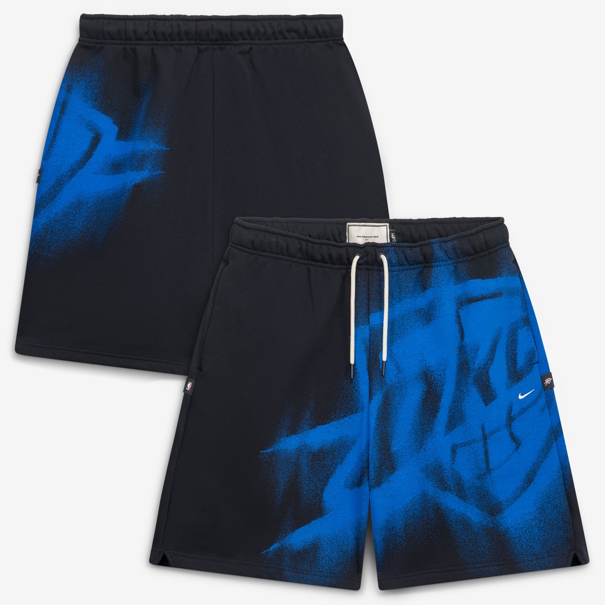 Men's Nike Black Oklahoma City Thunder 2026/27 Standard Issue Practice Icon 7" Fleece Shorts