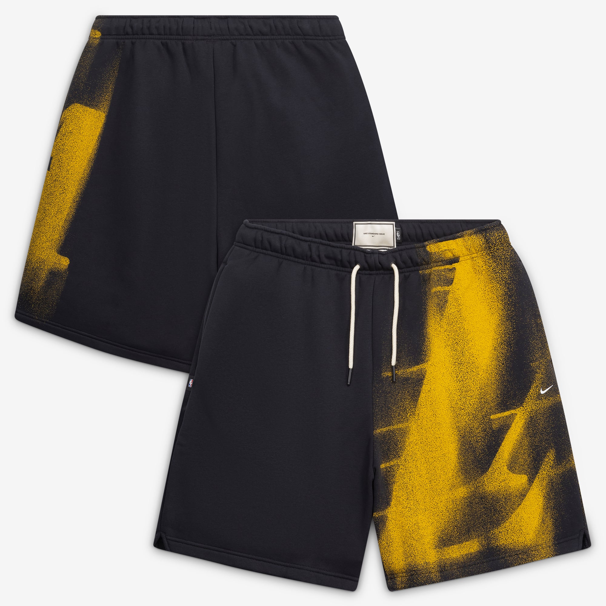 Men's Nike Black Los Angeles Lakers 2026/27 Standard Issue Practice Icon 7" Fleece Shorts