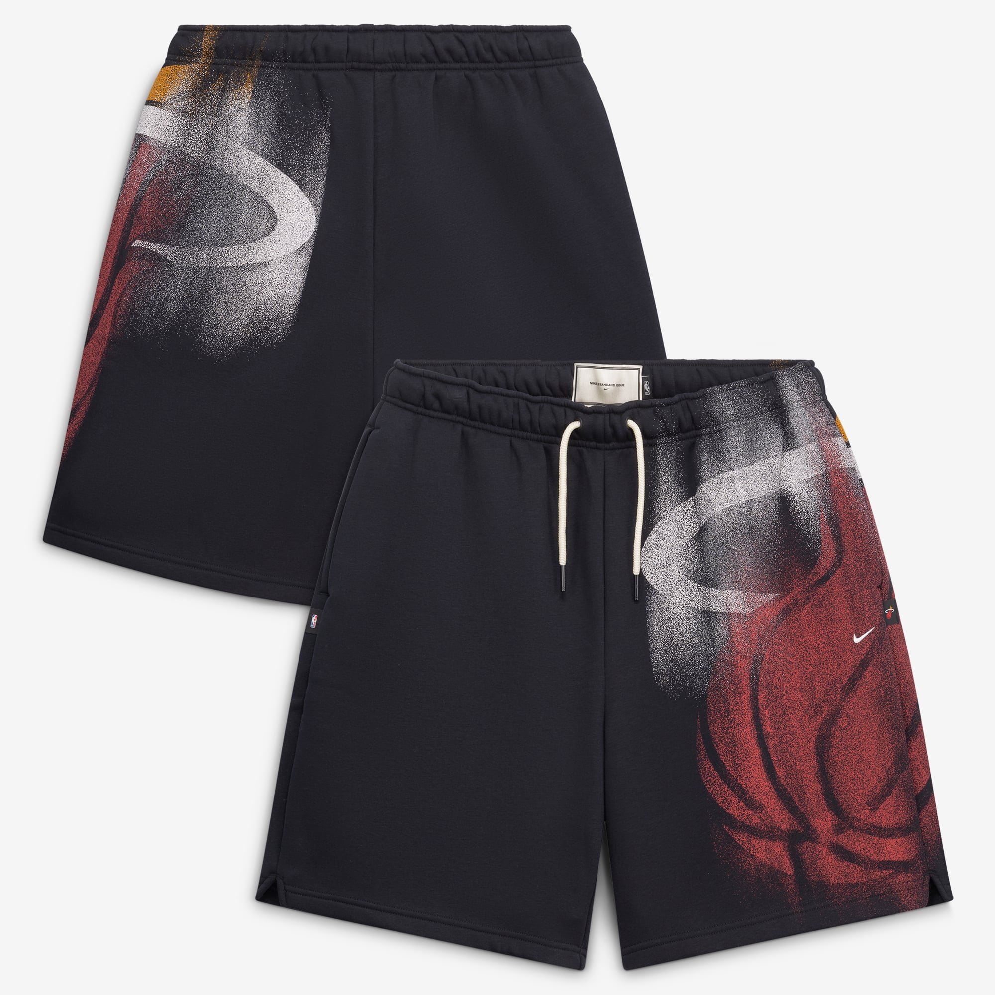 Men's Nike Black Miami Heat 2026/27 Standard Issue Practice Icon 7" Fleece Shorts