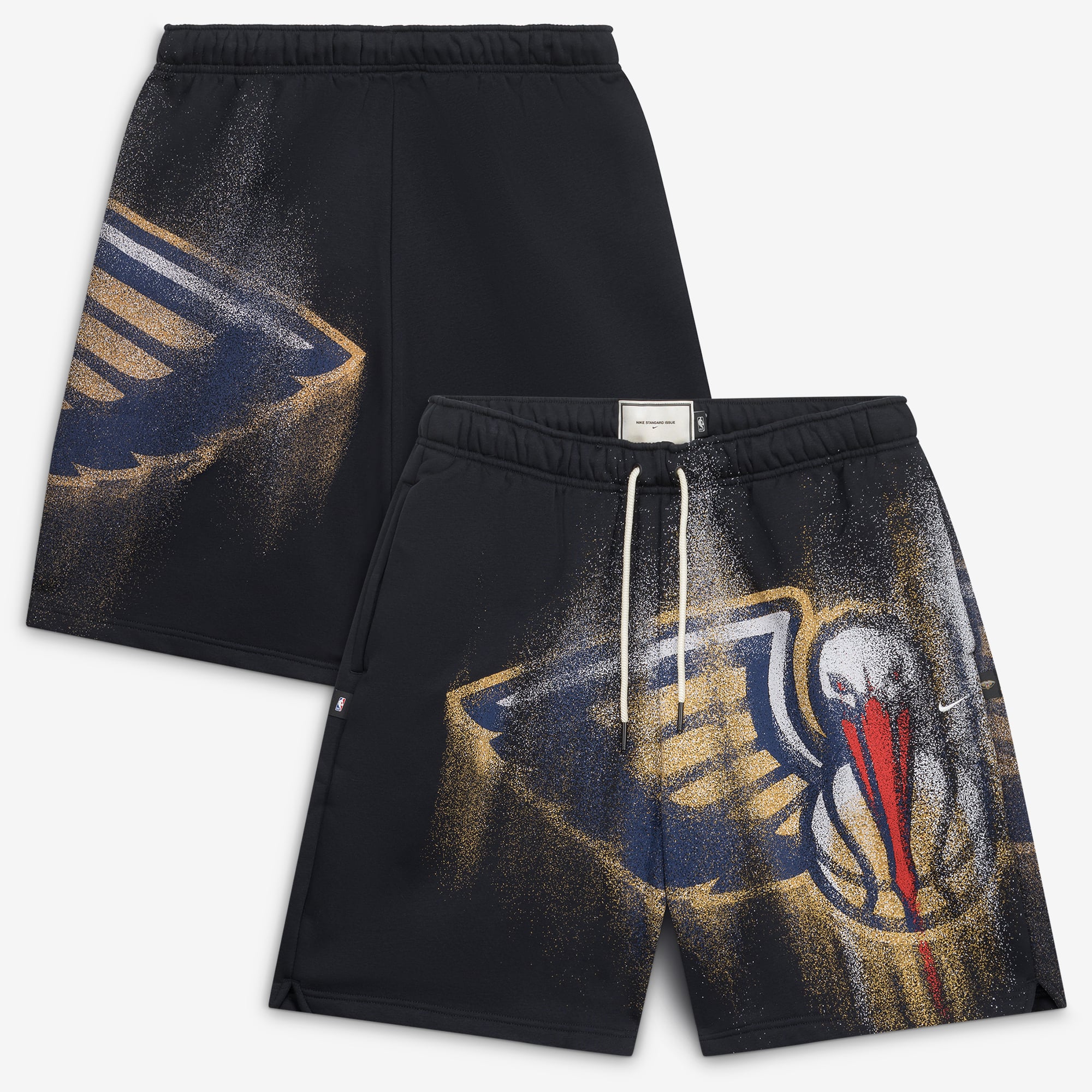 Men's Nike Black New Orleans Pelicans 2026/27 Standard Issue Practice Icon 7" Fleece Shorts