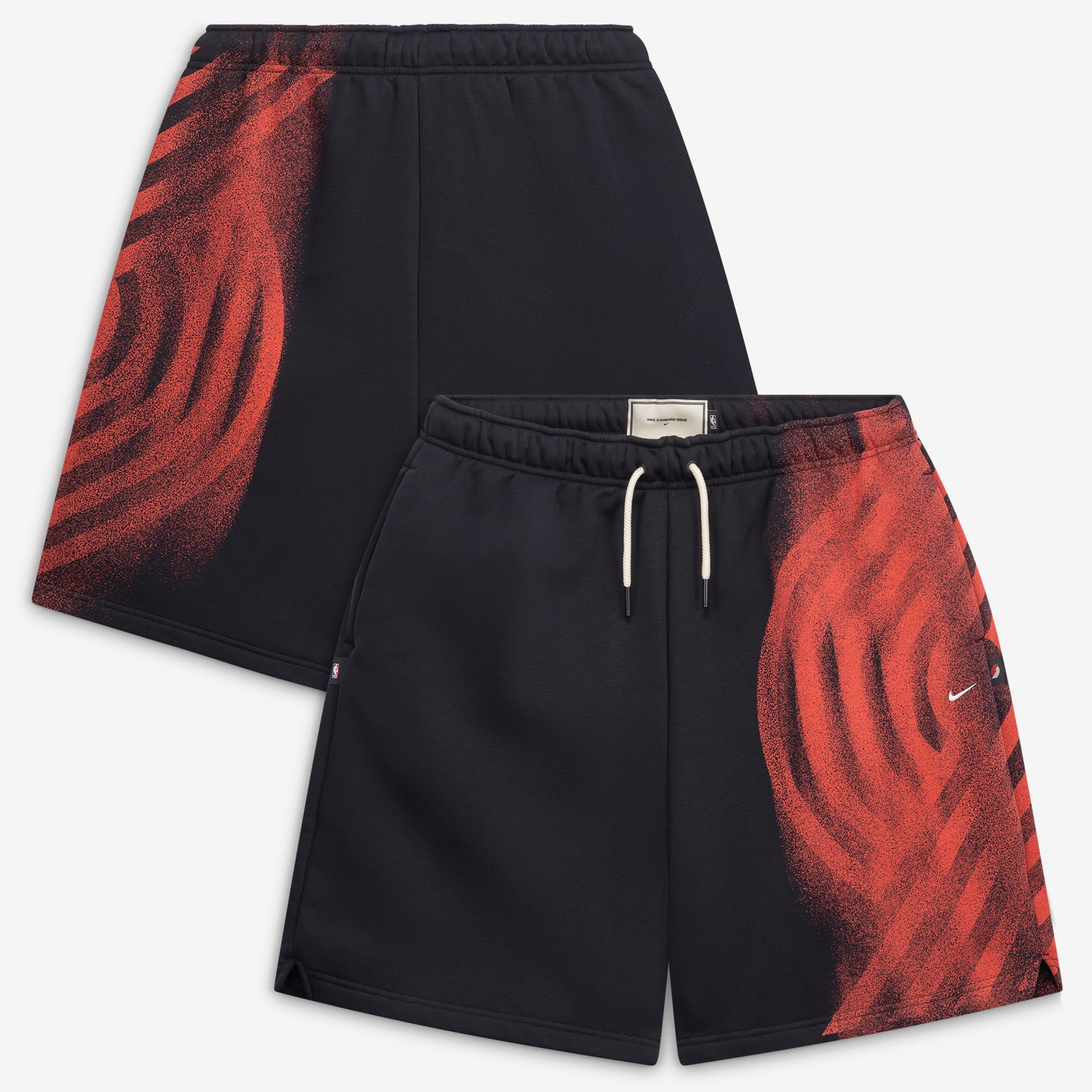 Men's Nike Black Portland Trail Blazers 2026/27 Standard Issue Practice Icon 7" Fleece Shorts