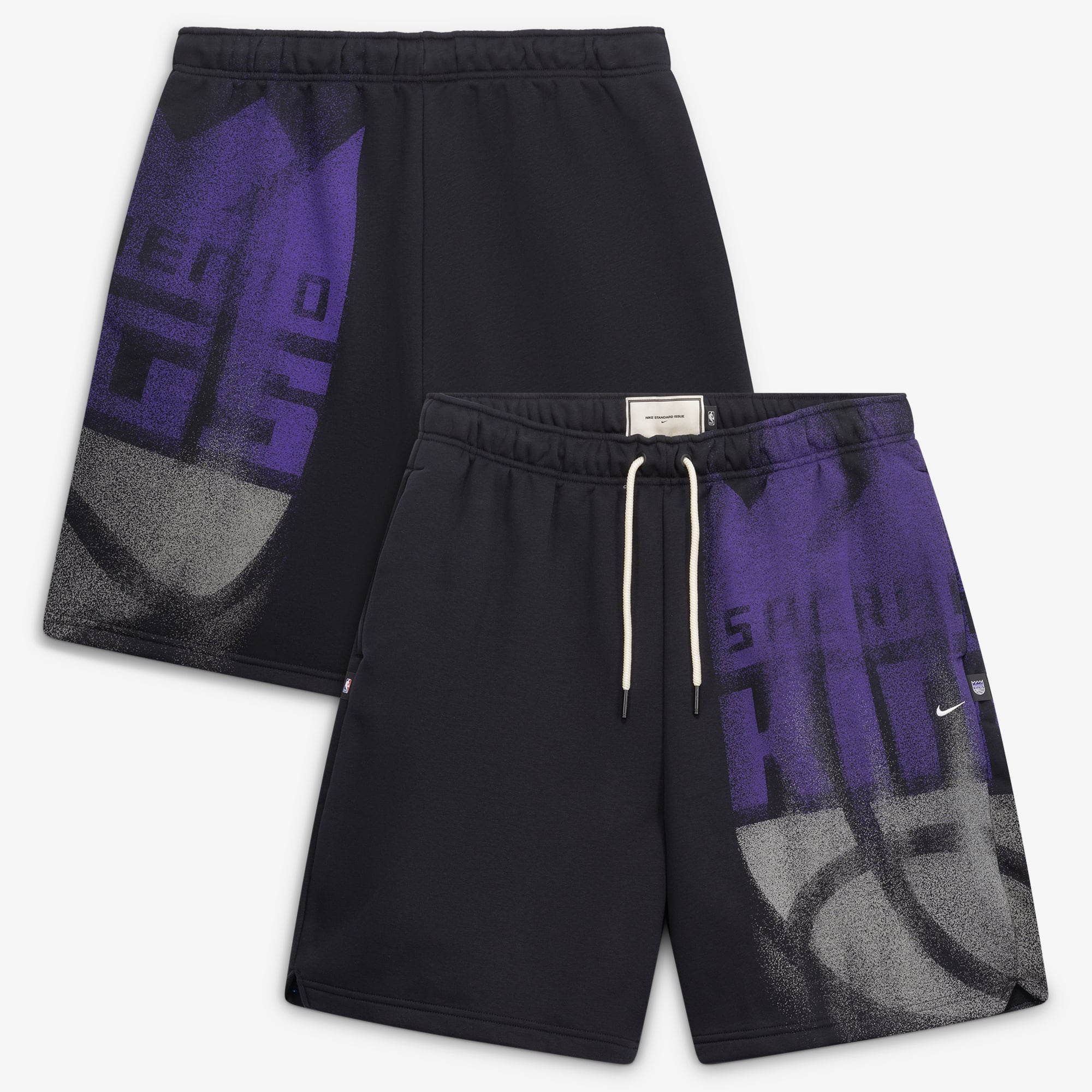 Men's Nike Black Sacramento Kings 2026/27 Standard Issue Practice Icon 7" Fleece Shorts
