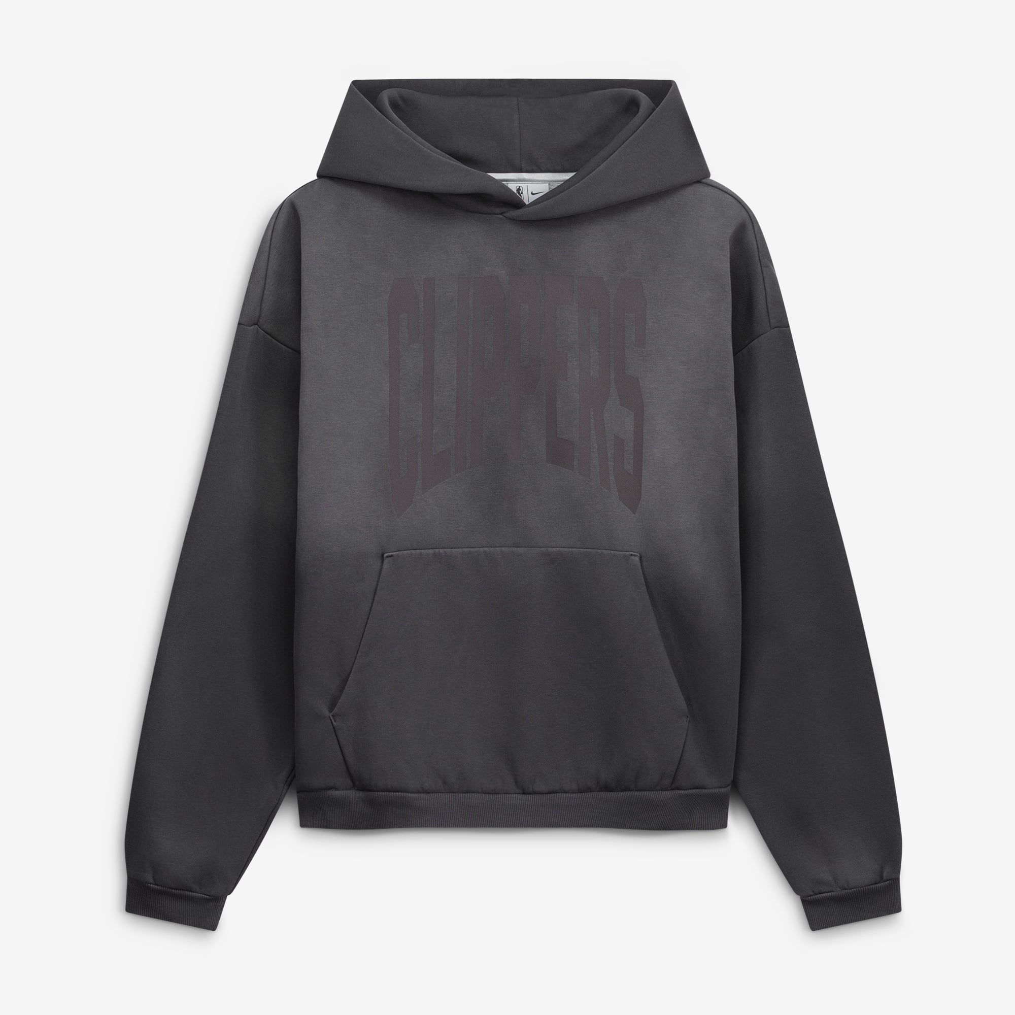 Nike Men's Charcoal La Clippers 2026 Standard Issue Travel Washed Fleece Pullover Hoodie - Charcoal