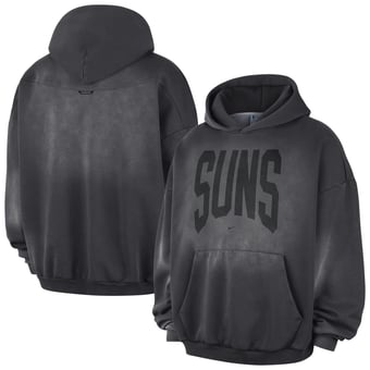 Men's Nike Charcoal Phoenix Suns 2026 Standard Issue Travel Washed Fleece Pullover Hoodie