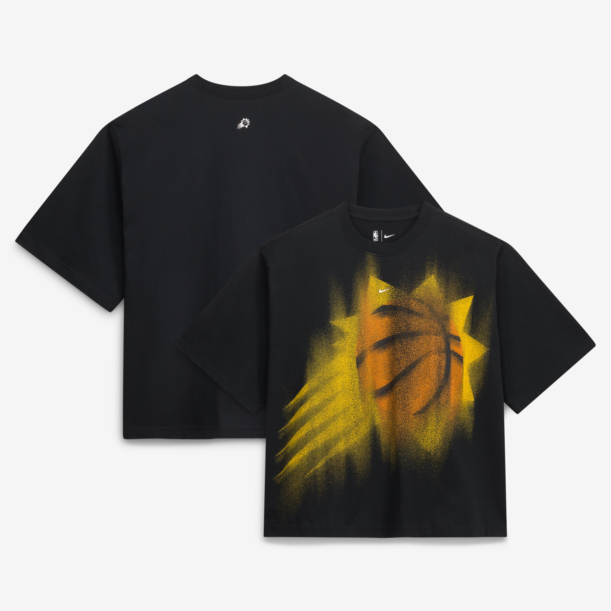 Women's Nike Black Phoenix Suns 2026/27 Standard Issue Practice Icon Boxy Cropped T-Shirt
