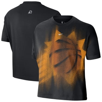 Women's Nike  Black Phoenix Suns 2026 Standard Issue Practice Icon Boxy Cropped T-Shirt