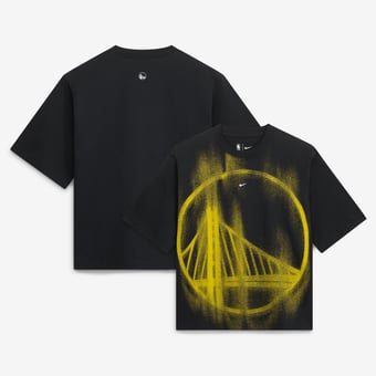 Women's Nike  Black Golden State Warriors 2026/27 Standard Issue Practice Icon Boxy Cropped T-Shirt