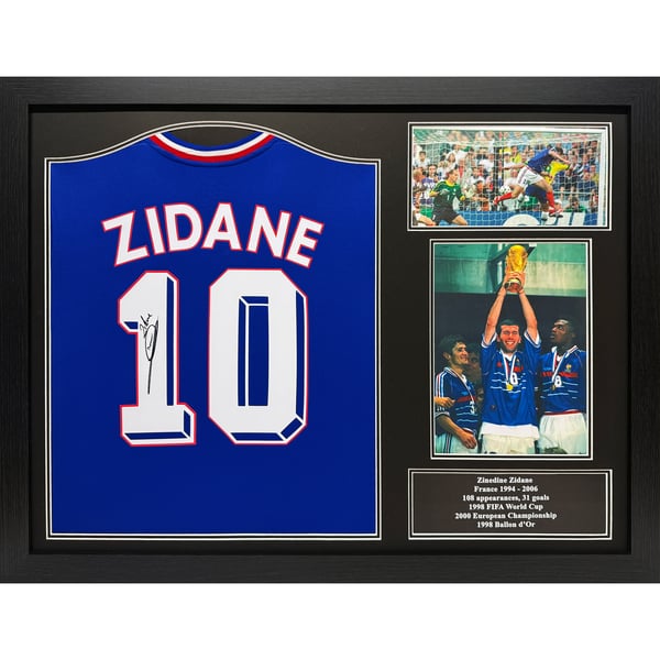 Maillot n°10 signé Zinedine Zidane France