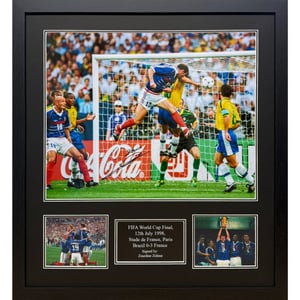 Photo 16x20 signée Zinedine Zidane – Finale Coupe du Monde 1998 France, vue 1