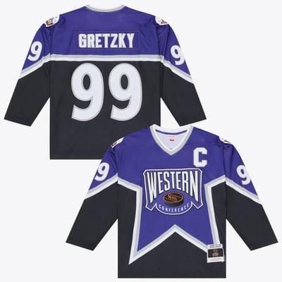 Men's Mitchell & Ness Wayne Gretzky Purple 1994 NHL All-Star Game Power Play Jersey