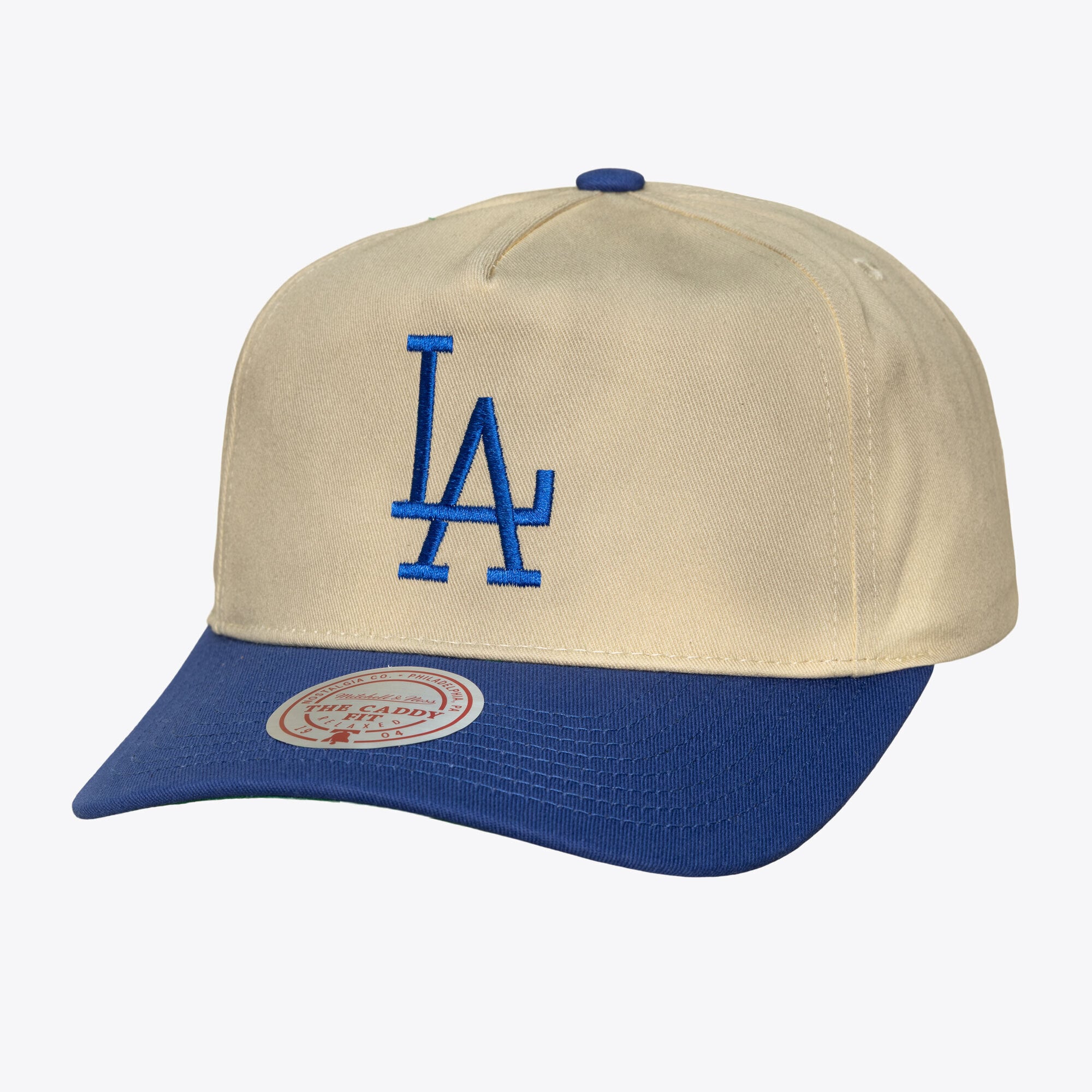 Men's Mitchell & Ness  Cream Los Angeles Dodgers Retro Roots Deadstock Cooperstown Snapback Hat