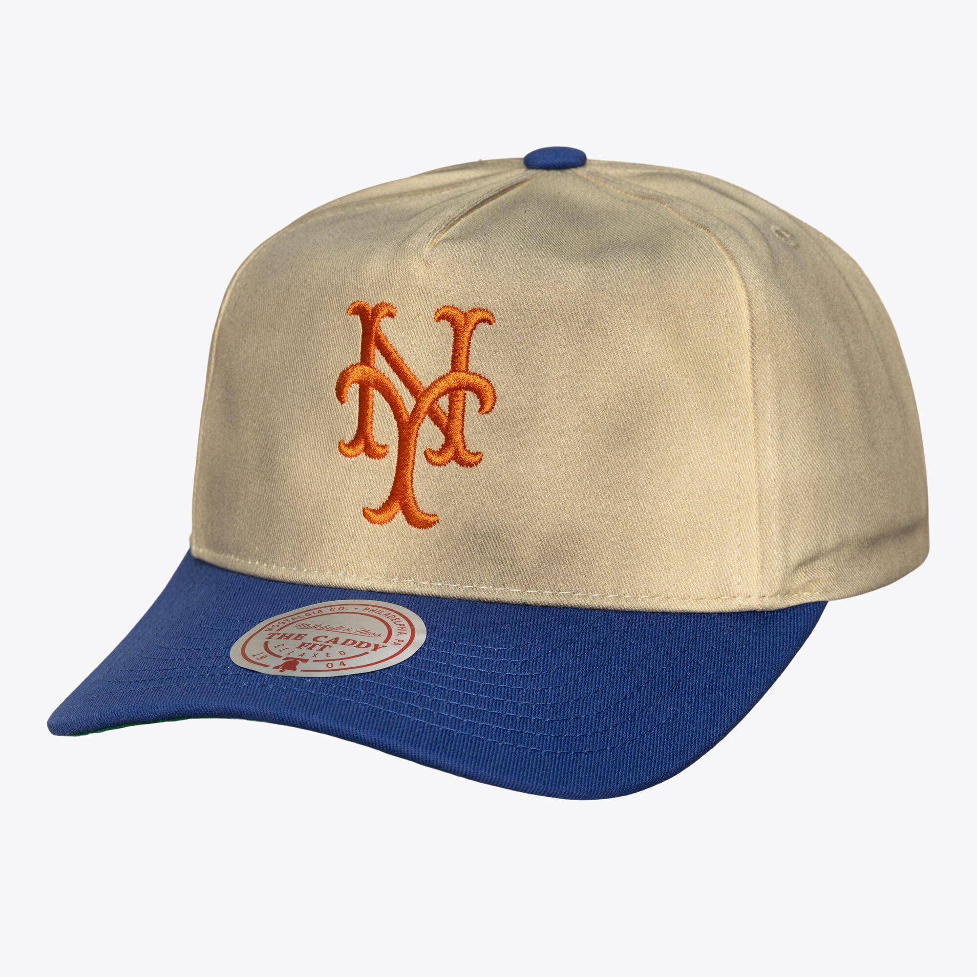 Men's Mitchell & Ness Cream New York Mets Retro Roots Deadstock Cooperstown Snapback Hat