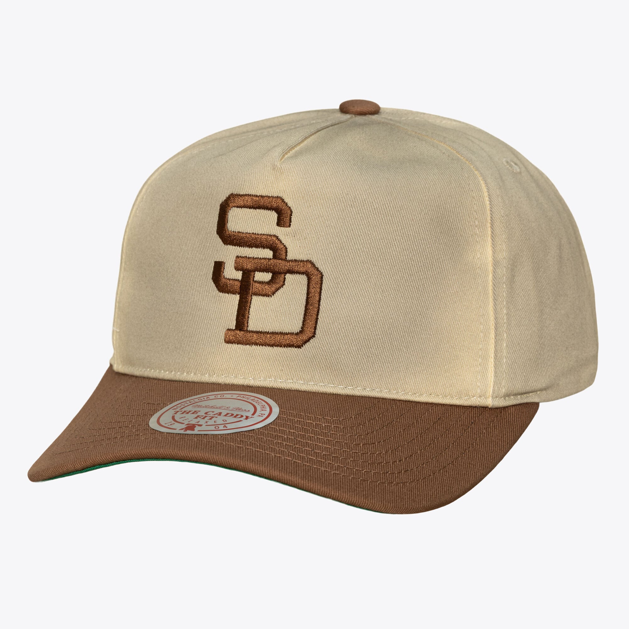 Men's Mitchell & Ness Cream San Diego Padres Retro Roots Deadstock Cooperstown Snapback Hat
