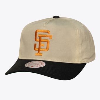 Men's Mitchell & Ness  Cream San Francisco Giants Retro Roots Deadstock Cooperstown Adjustable Hat