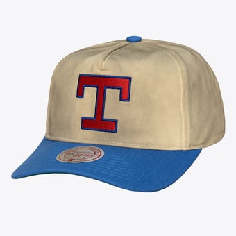 Men's Mitchell & Ness  Cream Texas Rangers Retro Roots Deadstock Cooperstown Snapback Hat
