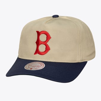 Men's Mitchell & Ness  Cream Boston Red Sox Retro Roots Deadstock Cooperstown Adjustable Hat