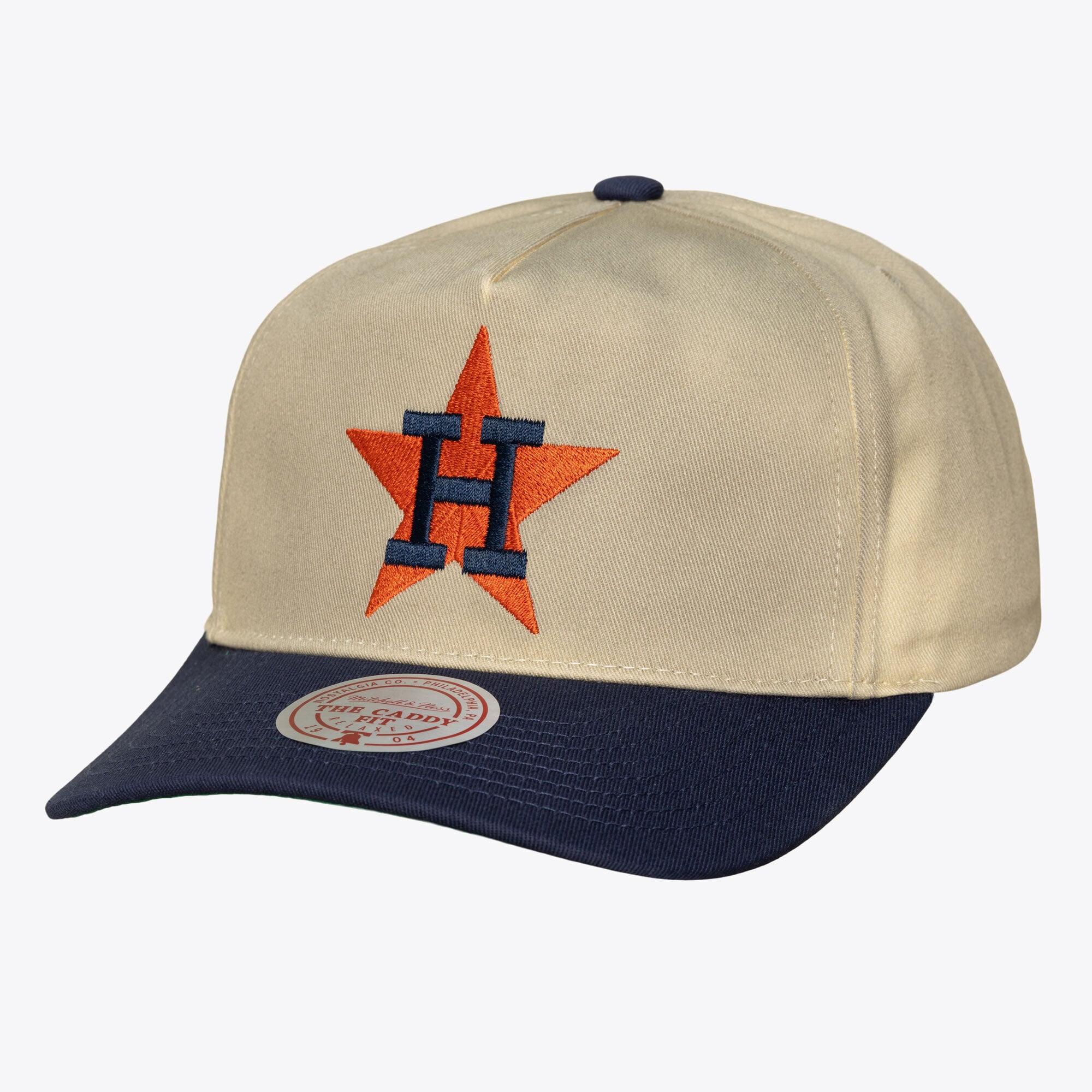 Men's Mitchell & Ness  Cream Houston Astros Retro Roots Deadstock Cooperstown Snapback Hat