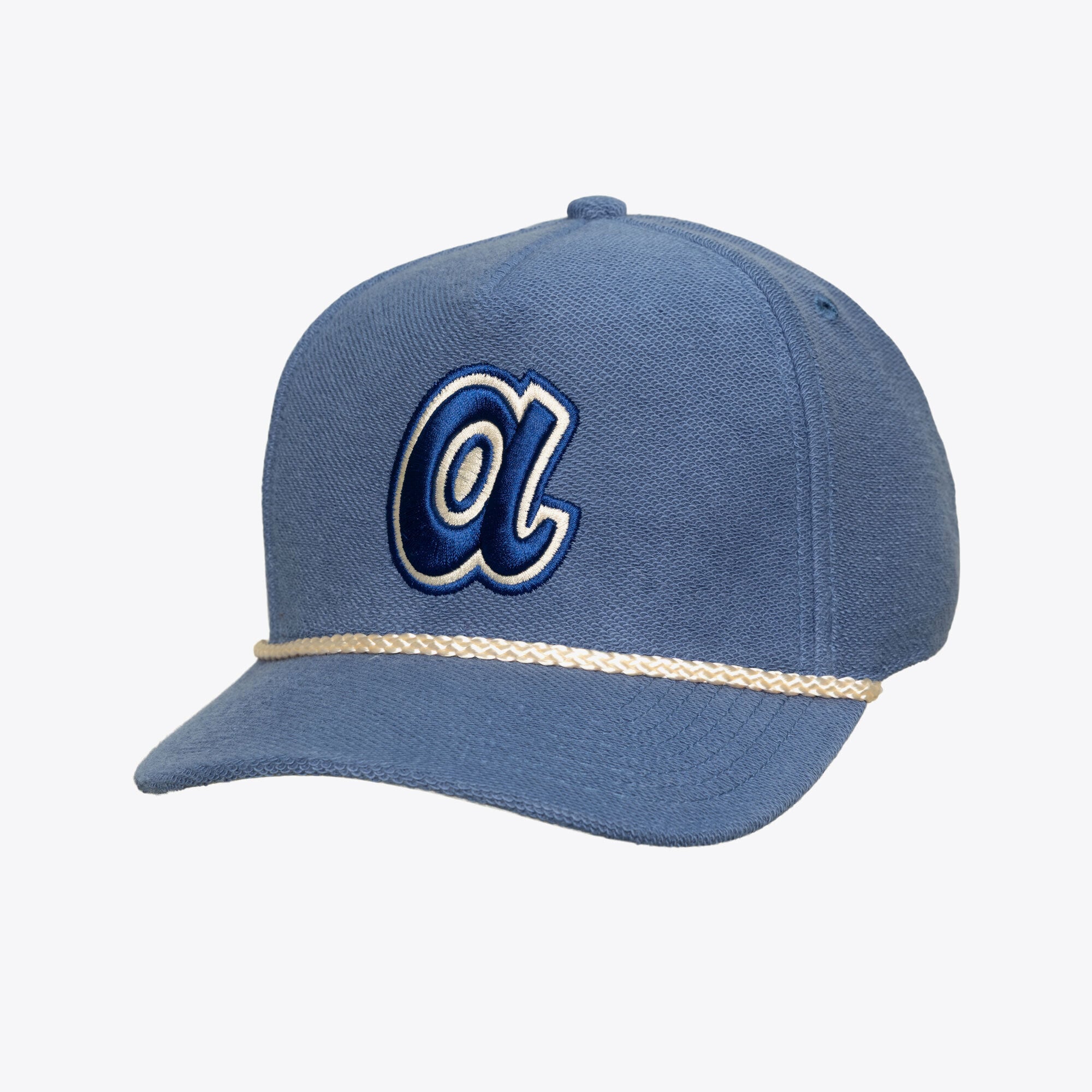 Men's Mitchell & Ness  Navy Atlanta Braves Heritage Hues French Terry Snapback Hat
