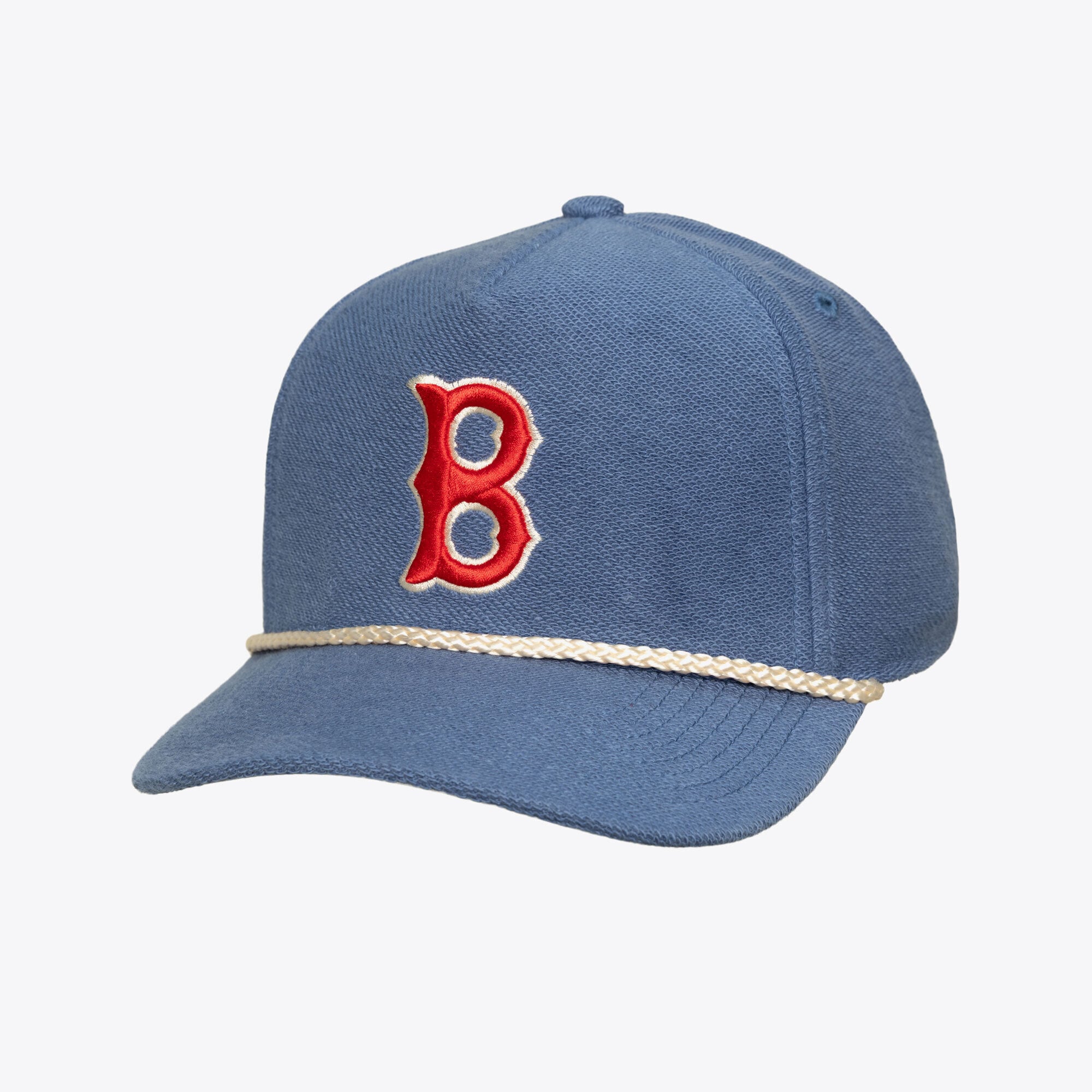 Men's Mitchell & Ness  Navy Boston Red Sox Heritage Hues French Terry Snapback Hat
