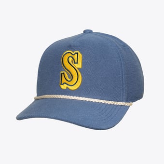 Men's Mitchell & Ness  Navy Seattle Mariners Heritage Hues French Terry Snapback Hat