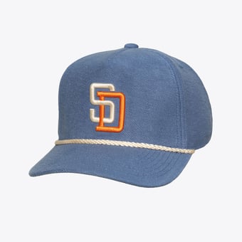 Men's Mitchell & Ness  Navy San Diego Padres Heritage Hues French Terry Snapback Hat