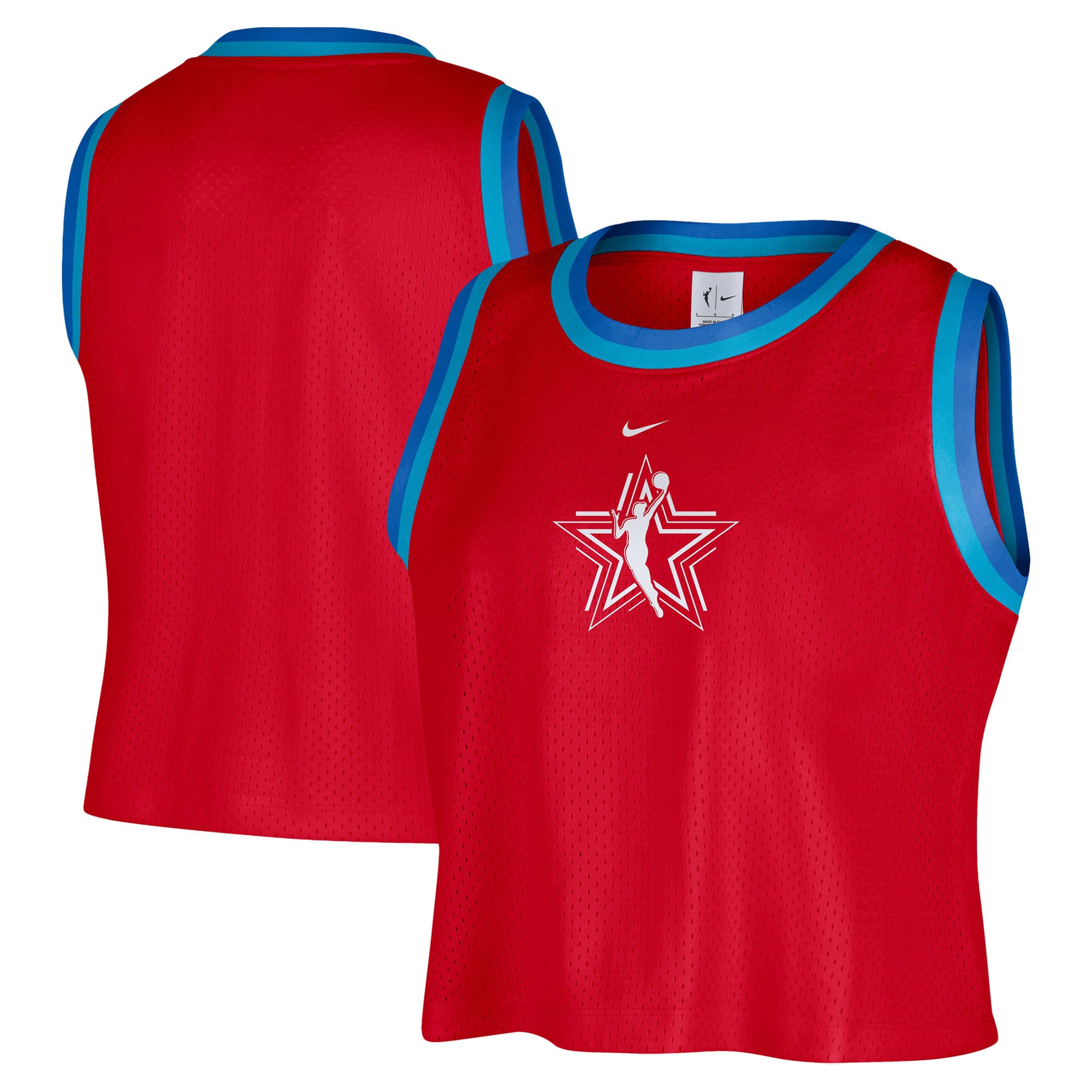 Women's Nike  Red 2026 WNBA All-Star Game Cropped Mesh Tank Top