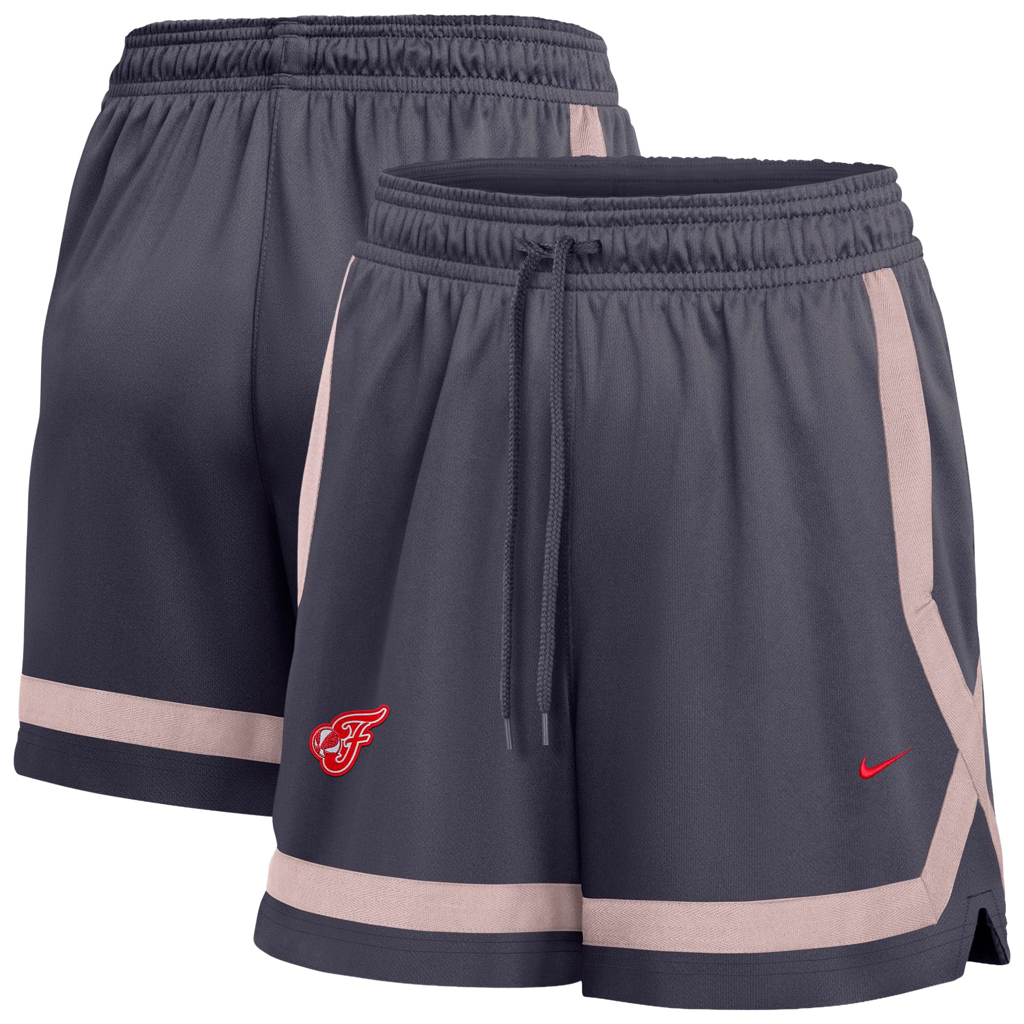 Women's Nike  Charcoal Indiana Fever Studio Fleece Shorts