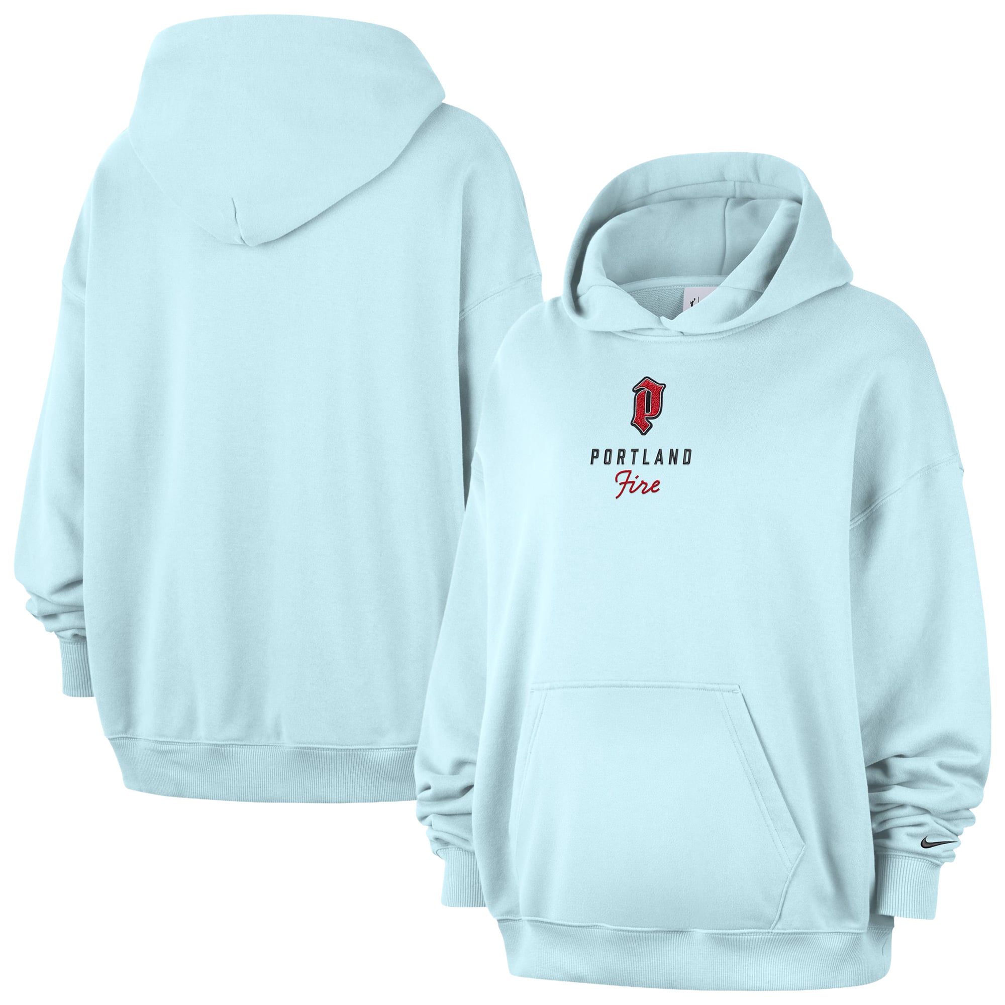 Women's Nike  Light Blue Portland Fire Studio Fleece Hoodie