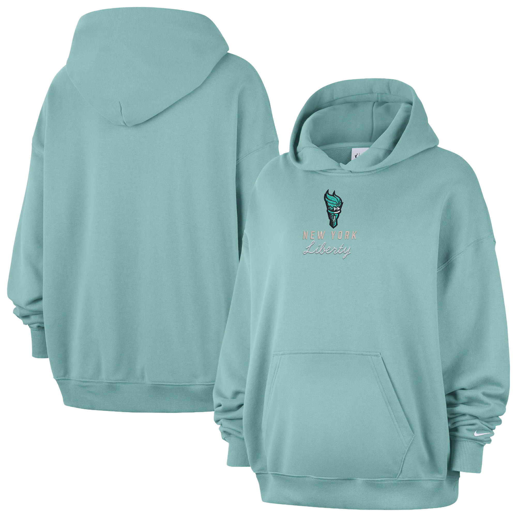 Women’s Nike Mint New York Liberty Studio Fleece Hoodie Women’s Nike Mint New York Liberty Studio Fleece Hoodie