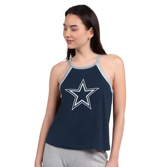 Women's G-III 4Her by Carl Banks  Navy Dallas Cowboys Redemption Win Slub Tank Top