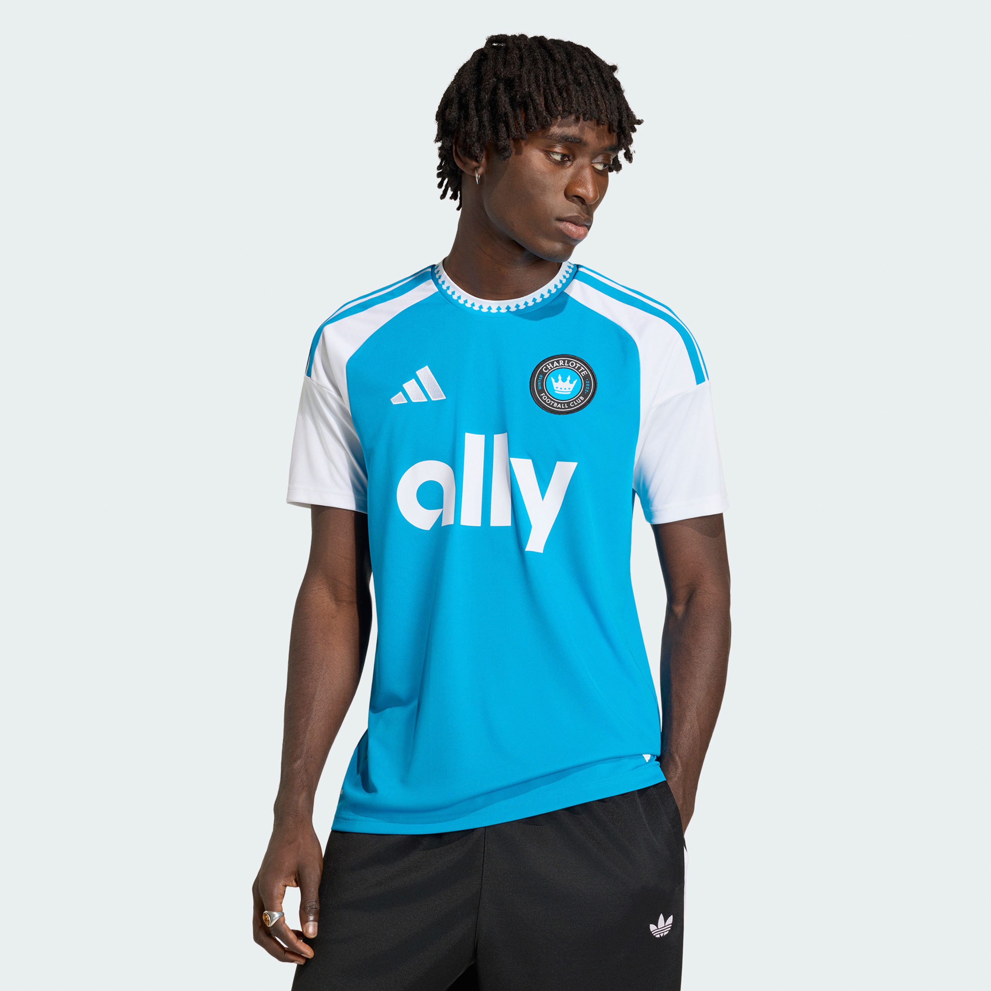 Men's adidas Blue Charlotte FC 2026 Carolina Kit: Crowns Up Replica Jersey