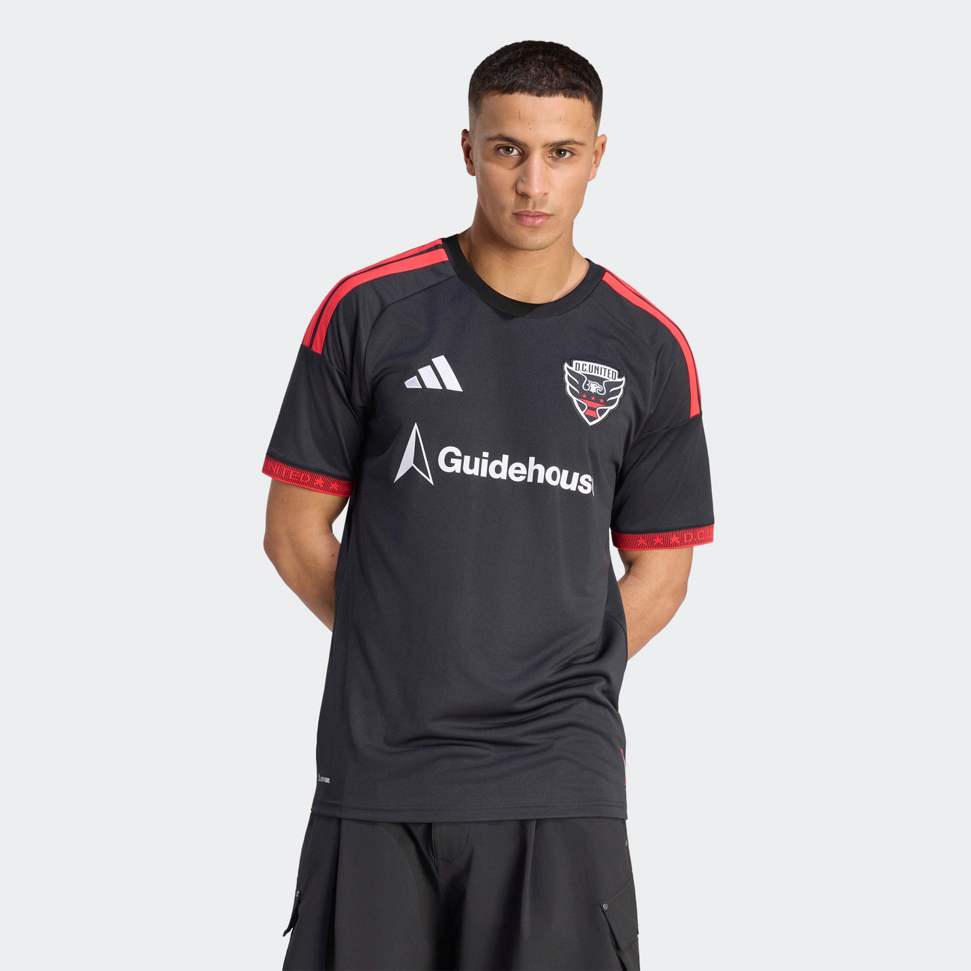 Men's adidas Black D.C. United 2026 Black-and-Red Kit Replica Jersey
