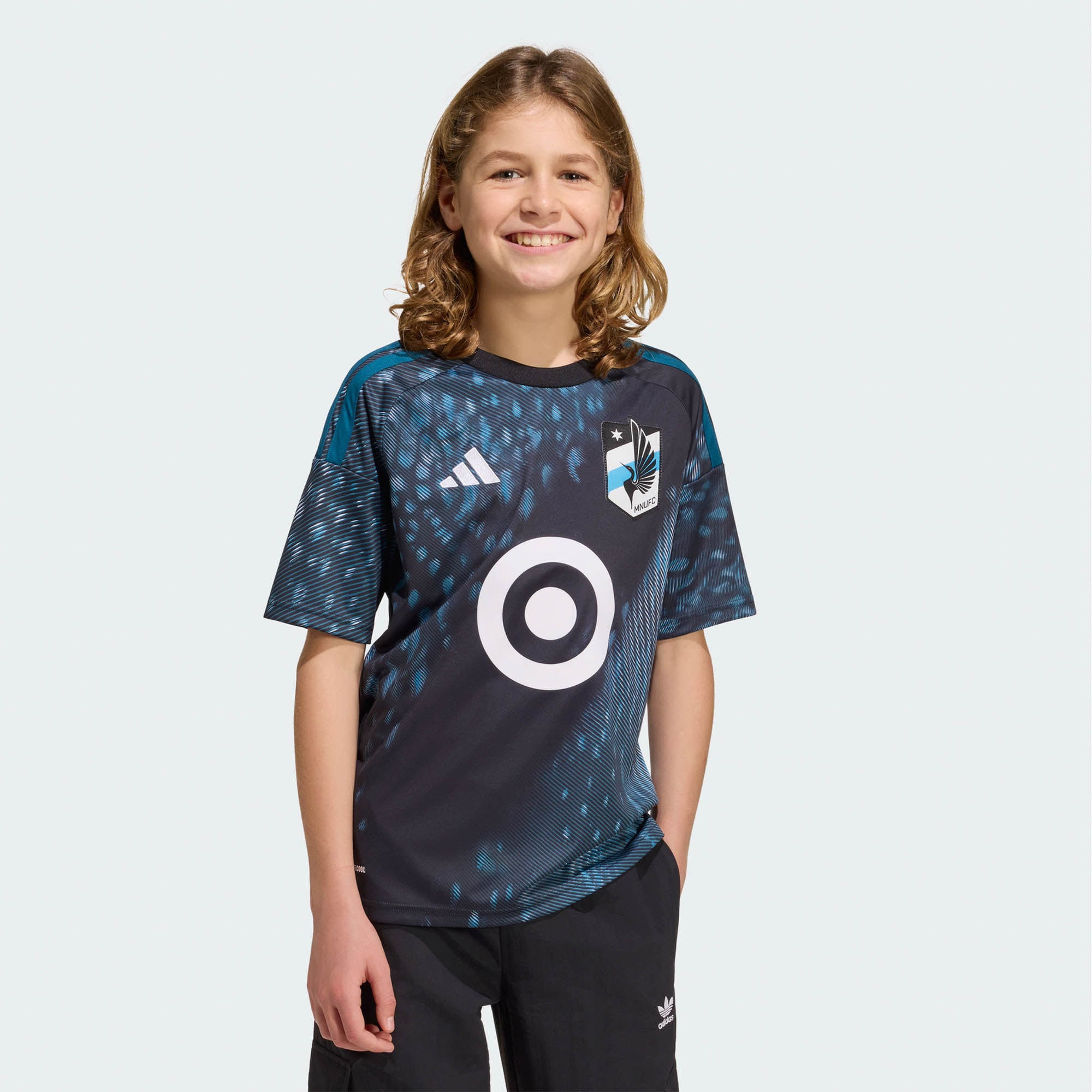 Youth adidas Black Minnesota United FC 2026 The Decade Kit Replica Jersey
