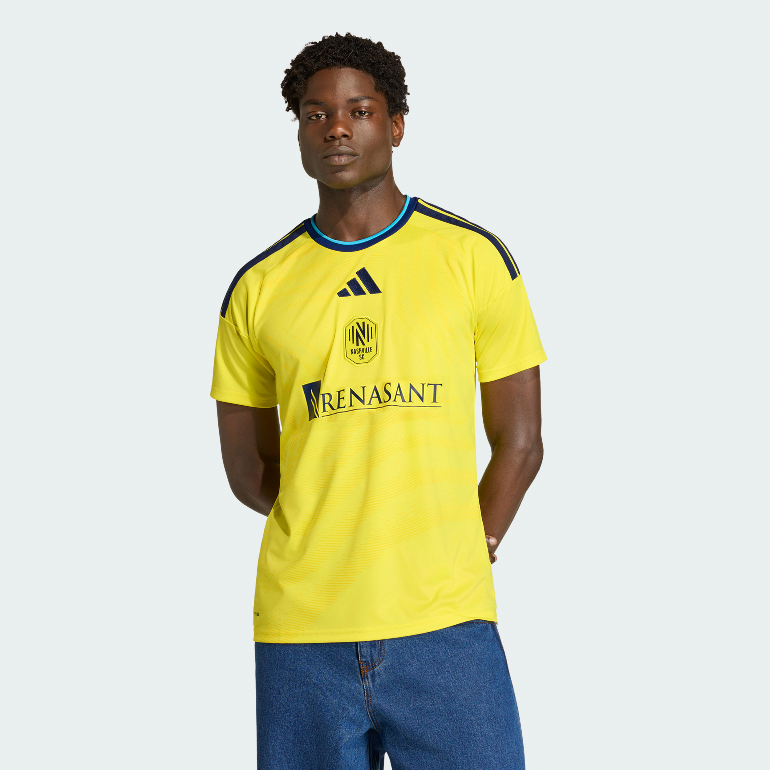 Men's adidas Yellow Nashville SC 2026 The Reverb Kit Replica Jersey