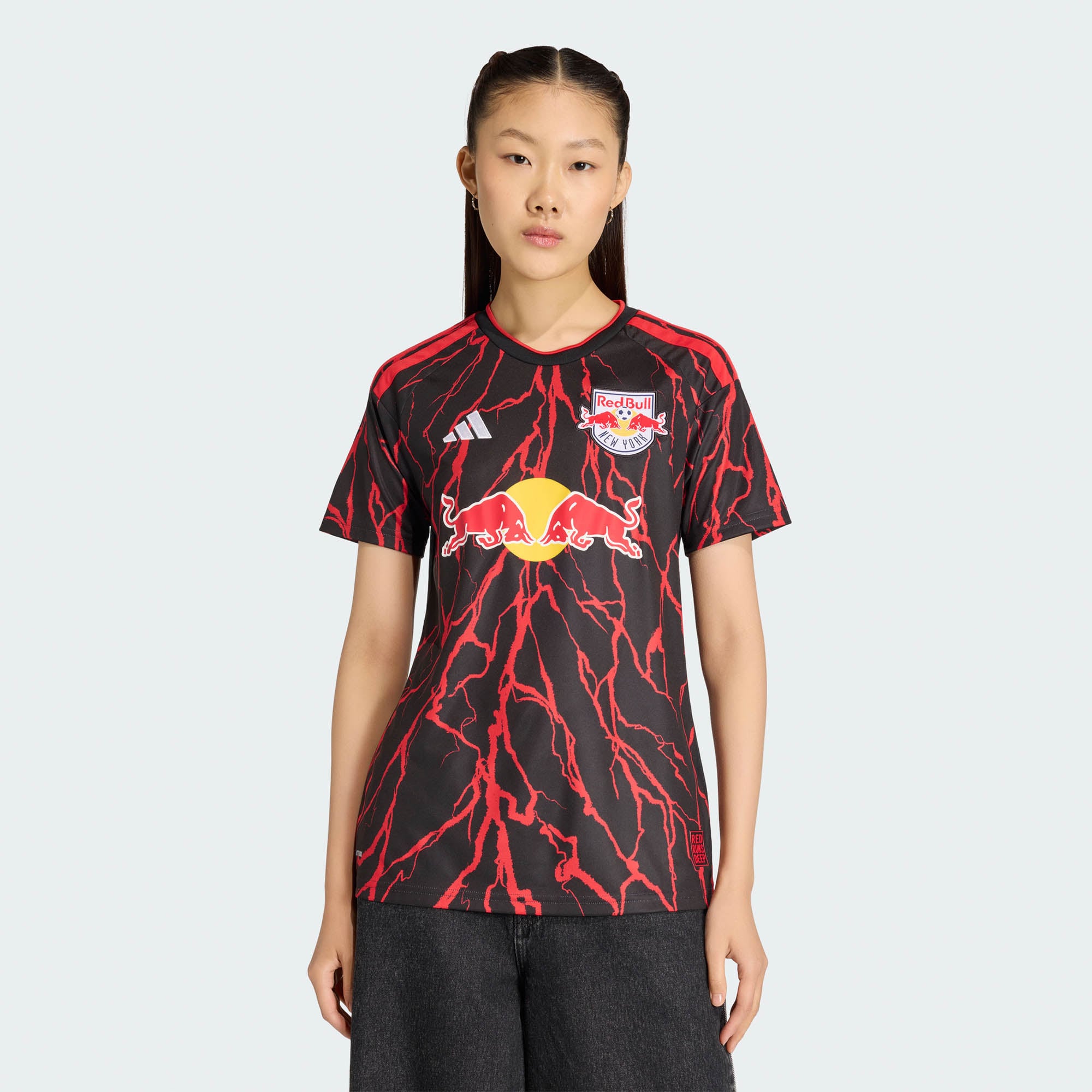 Women's adidas Black New York Red Bulls 2026 The Rooted Kit Replica Jersey