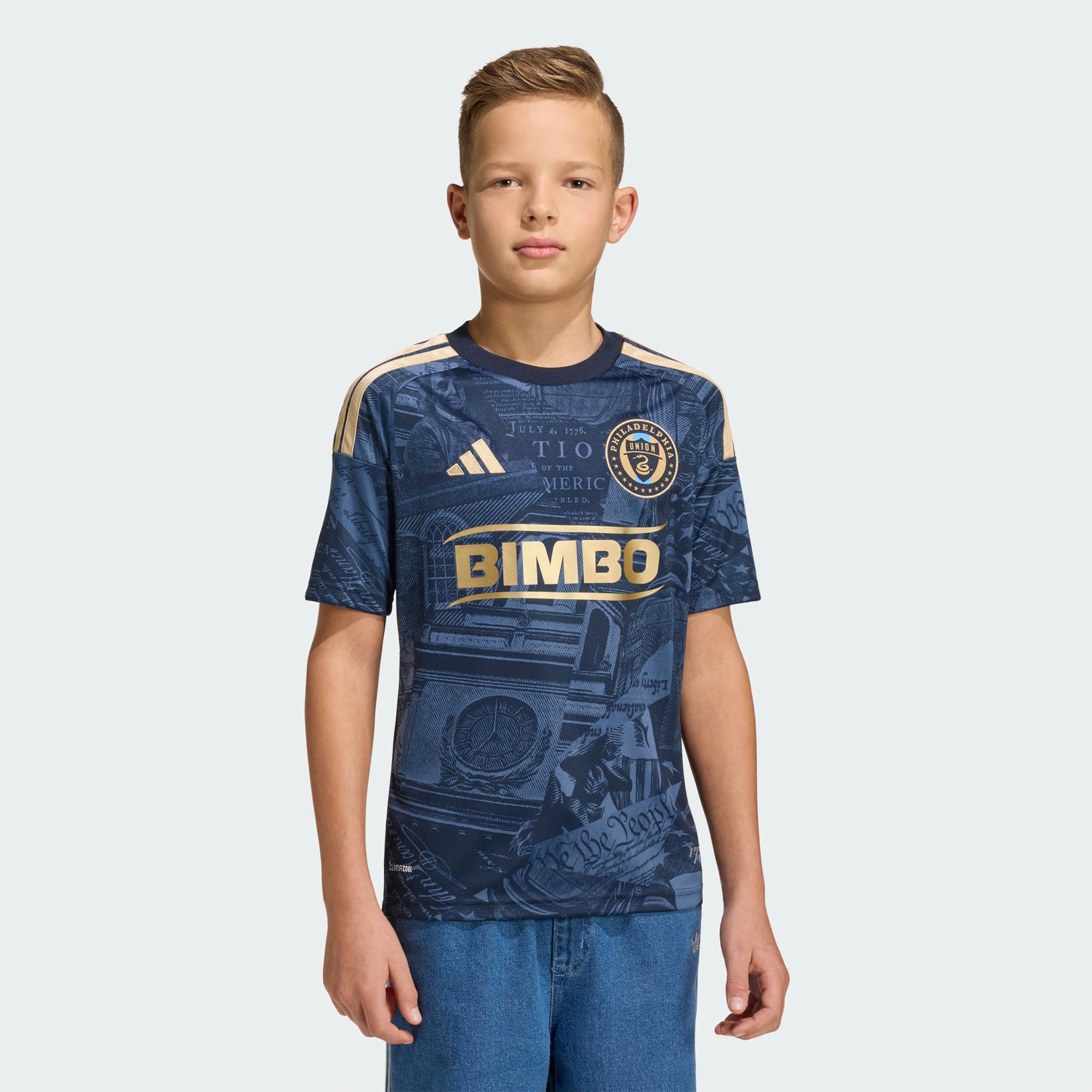 Youth adidas Navy Philadelphia Union 2026 1776 Kit Replica Jersey