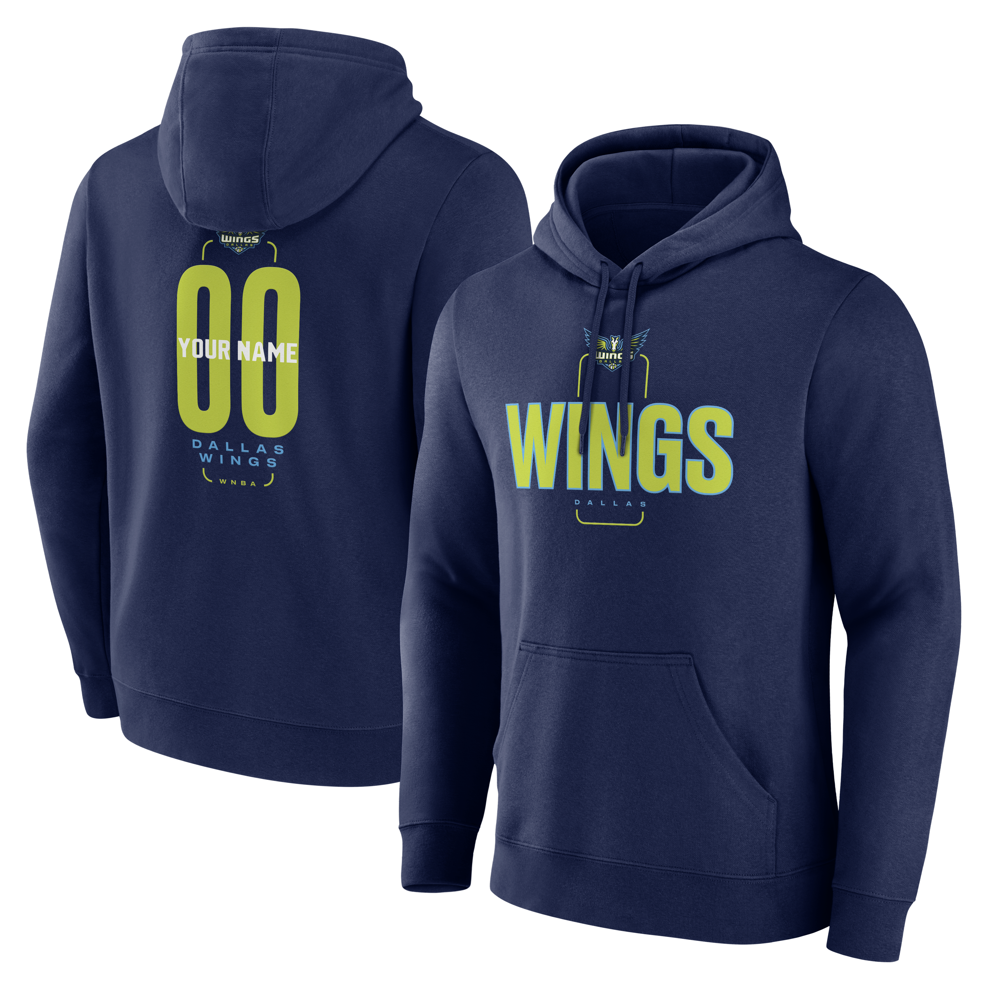 Men’s Navy Dallas Wings Big & Tall Personalized Center Court Pullover Hoodie Men’s Navy Dallas Wings Big & Tall Personalized Center Court Pullover Hoodie